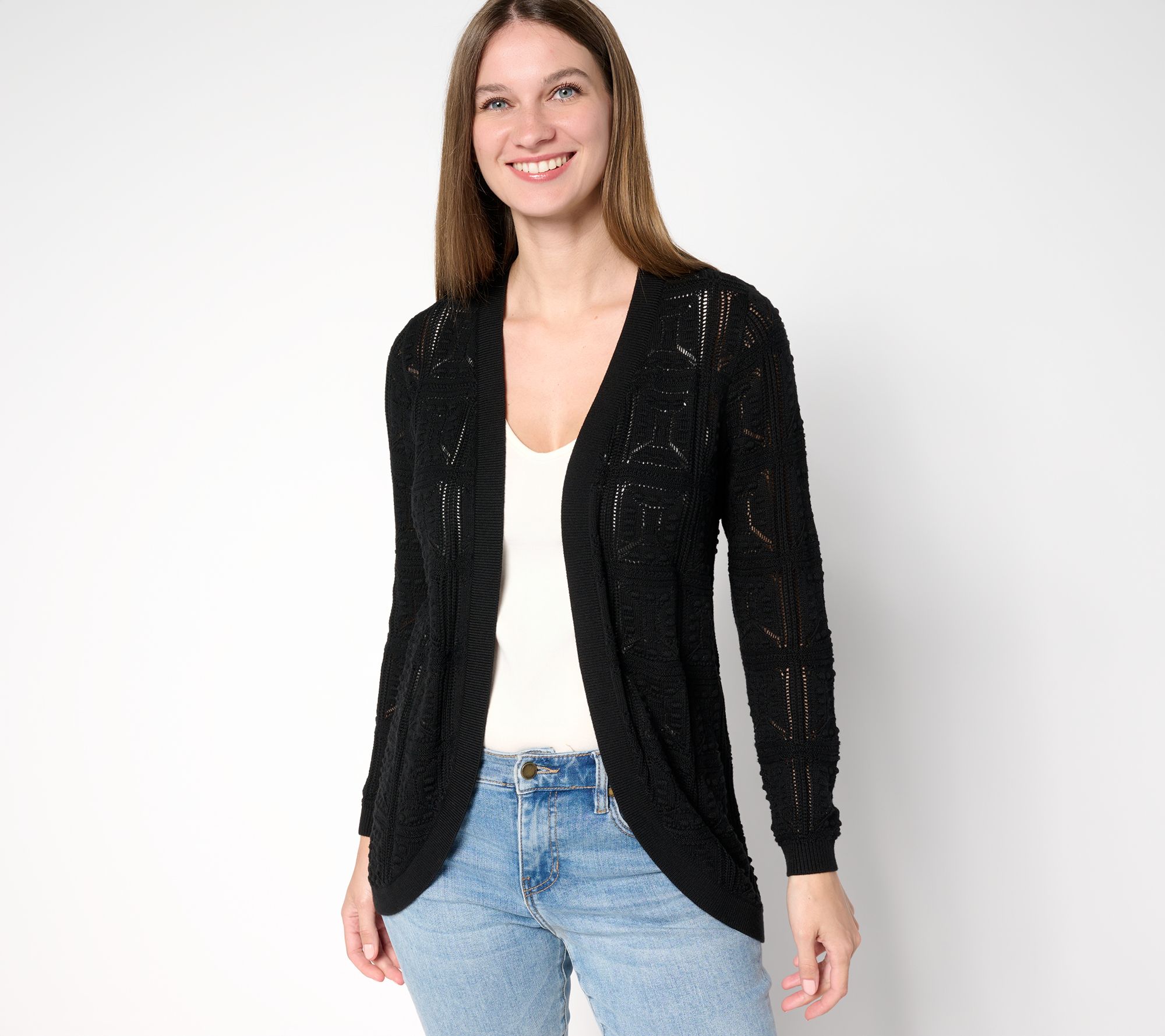 Susan Graver Novelty Stitch Cardigan