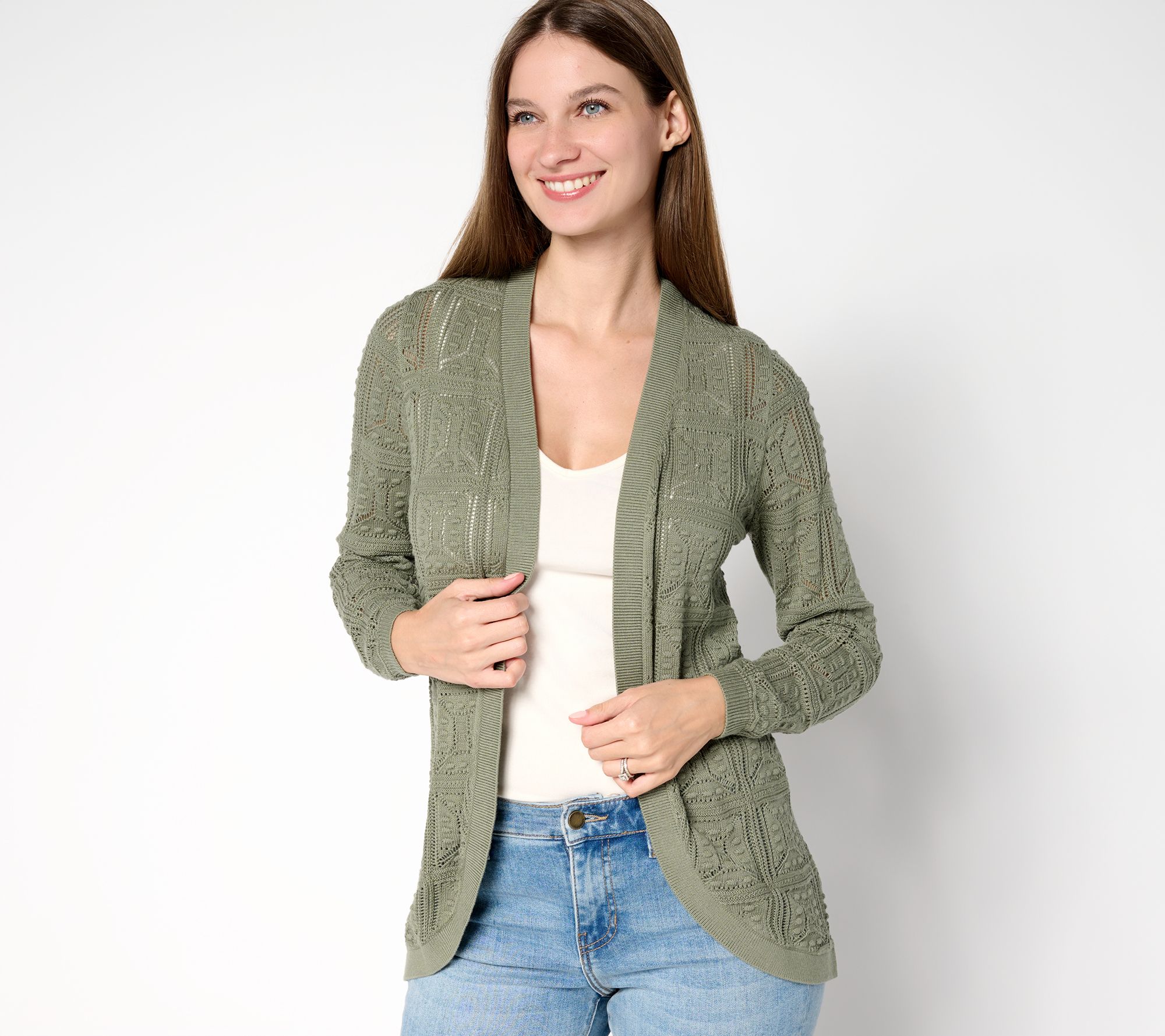 Susan Graver Novelty Stitch Cardigan