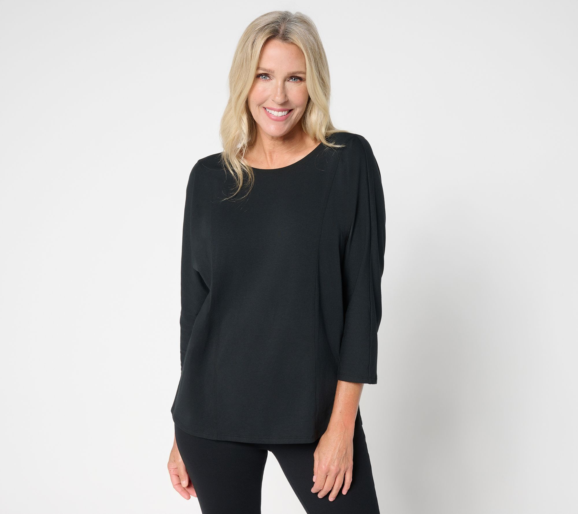 AnyBody Cozy Knit Top with Back Twist Detail