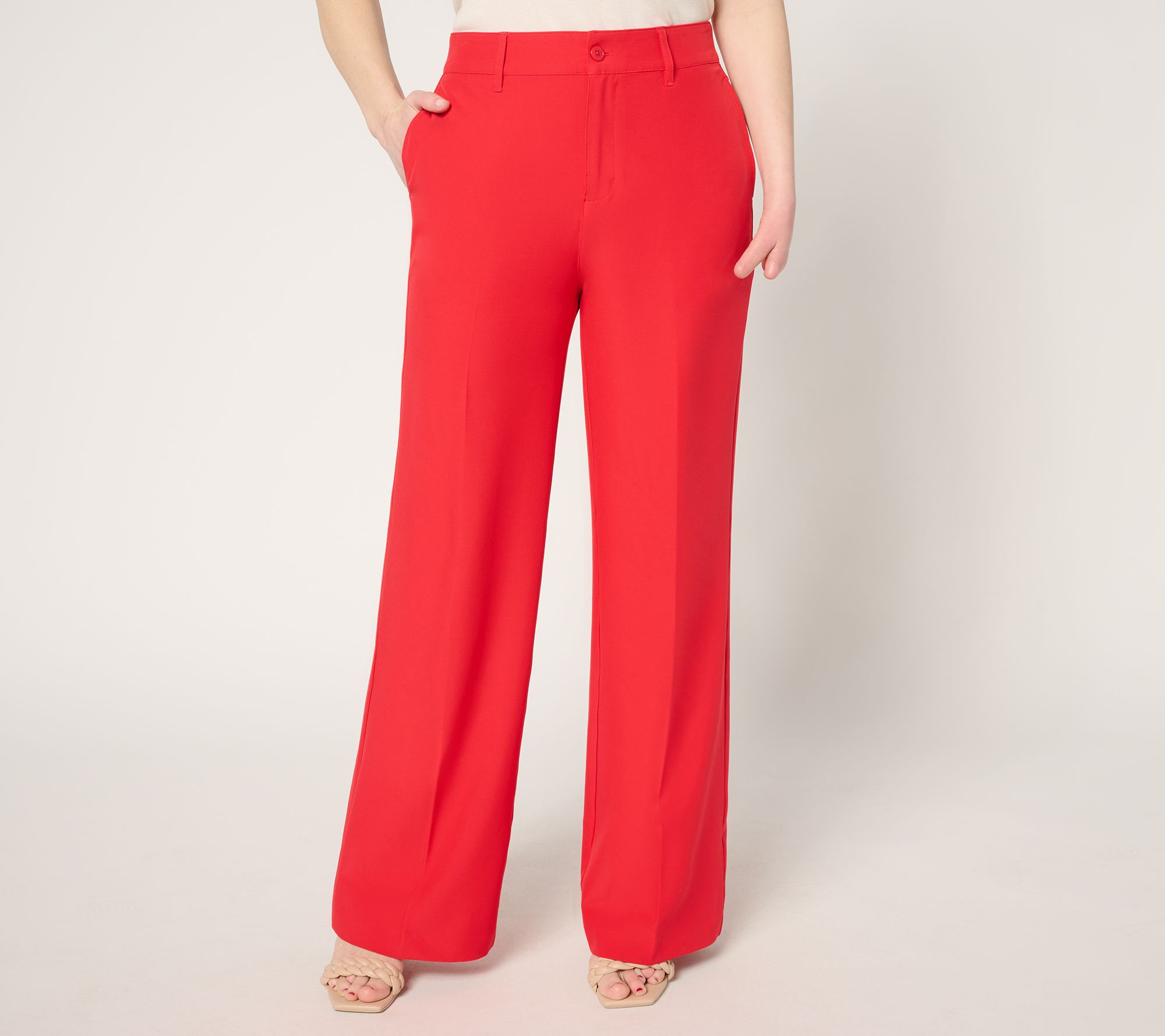 "As Is" BEAUTIFUL by Lawrence Zarian Petite Wide Leg Tailored Pant