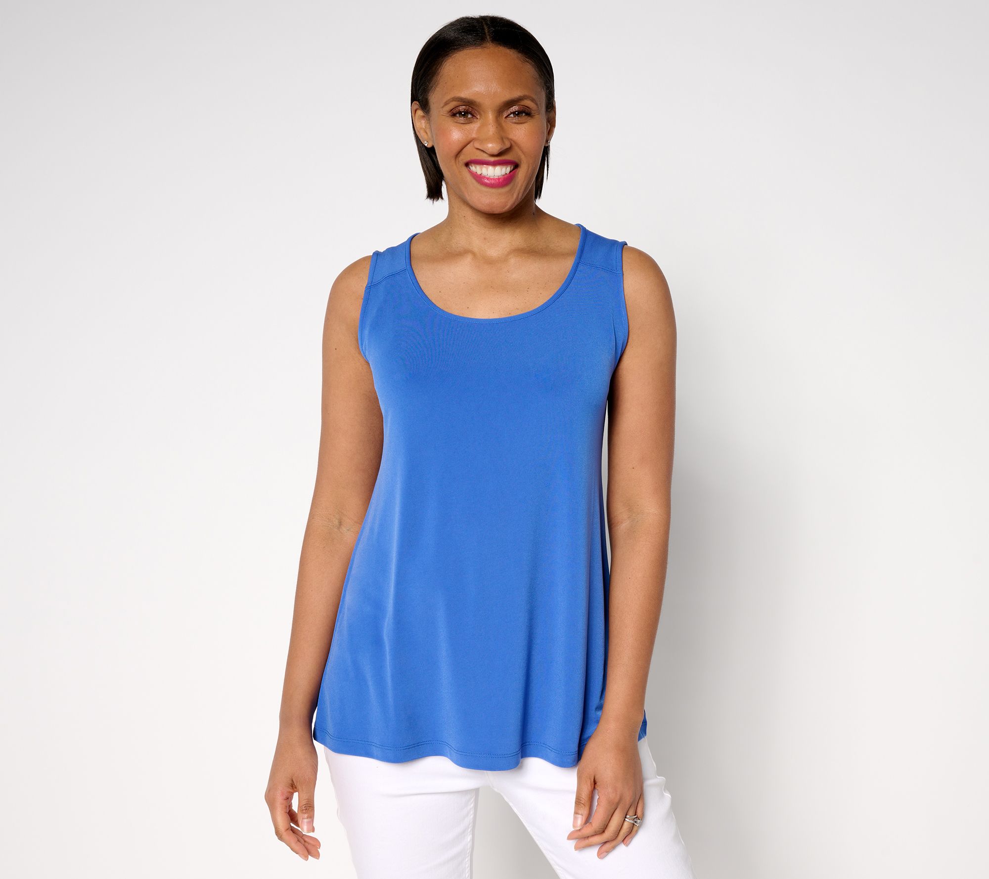 "As Is" Susan Graver Regular Modern Essentials LiquidKnit Tank
