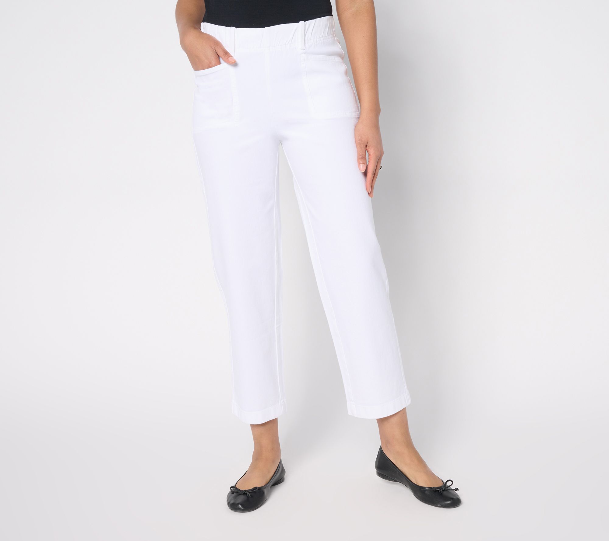 "As Is" AnyBody Petite All-Stretch Twill Straight Leg Ankle Pants