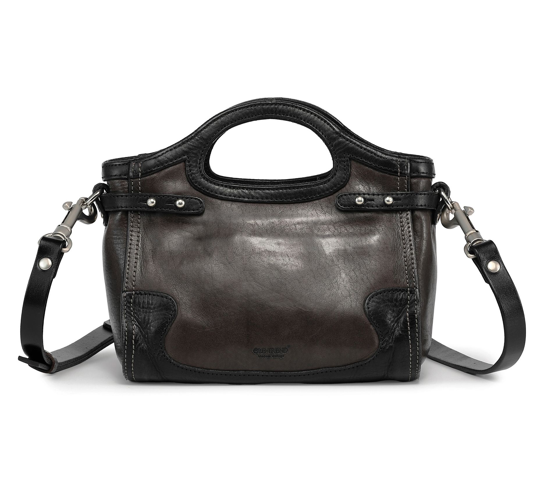 Old Trend Canna Mini Leather Satchel with Crossbody Strap