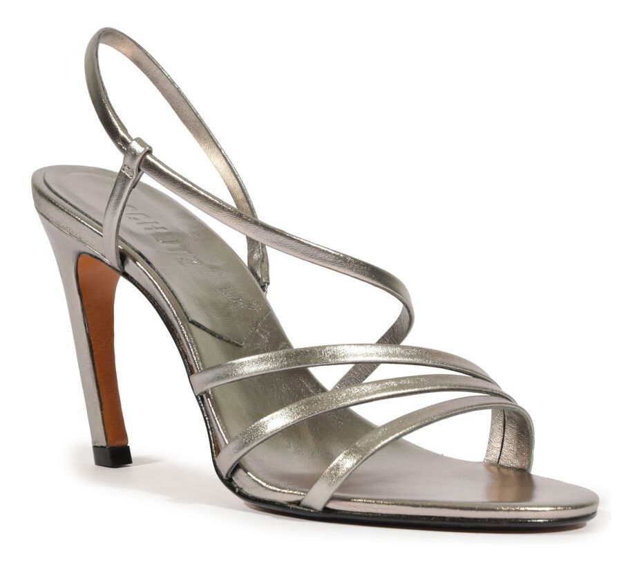 Schutz Leather Heeled Sandals- Annie Curve