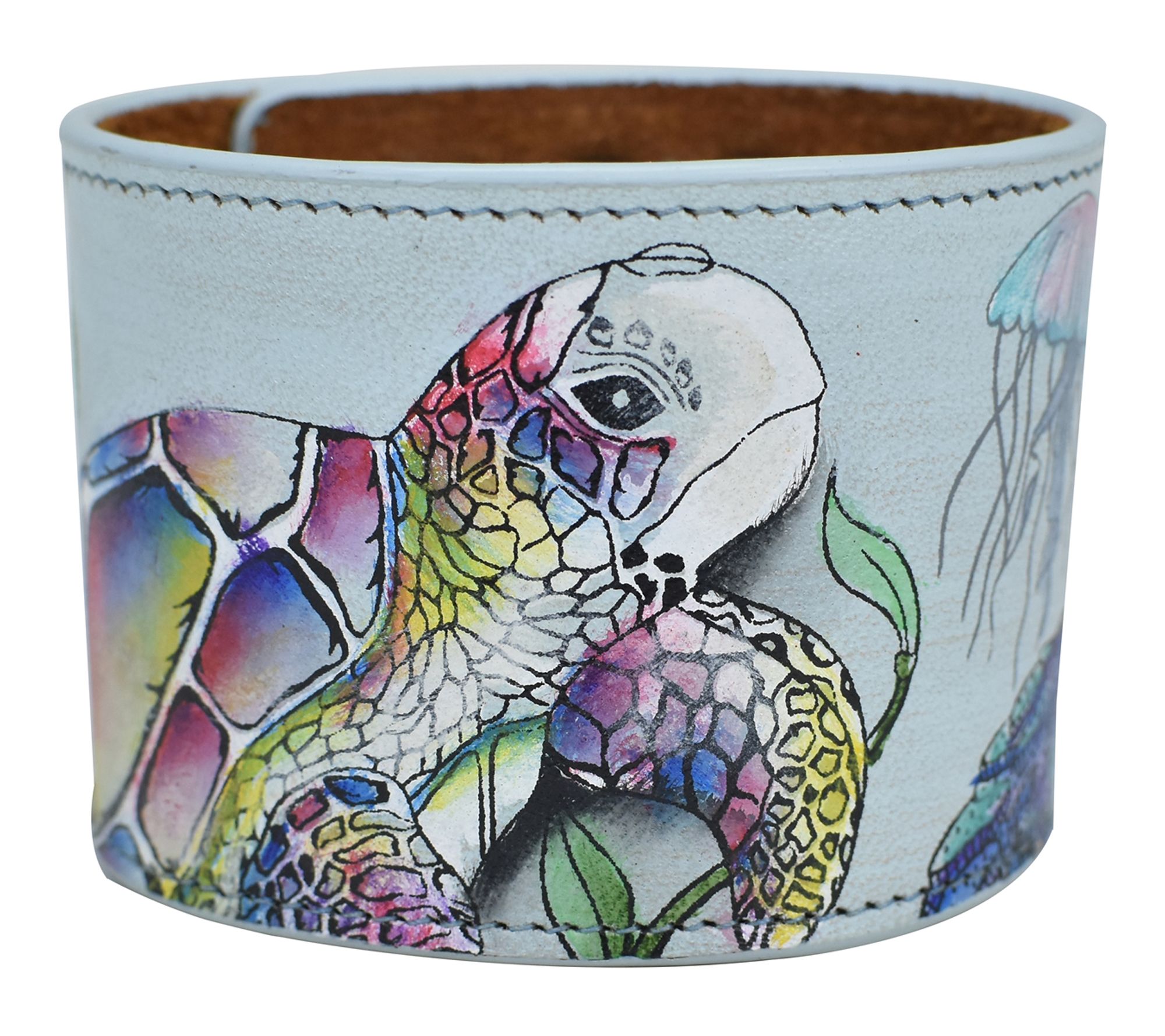 Anuschka Painted Leather Cuff