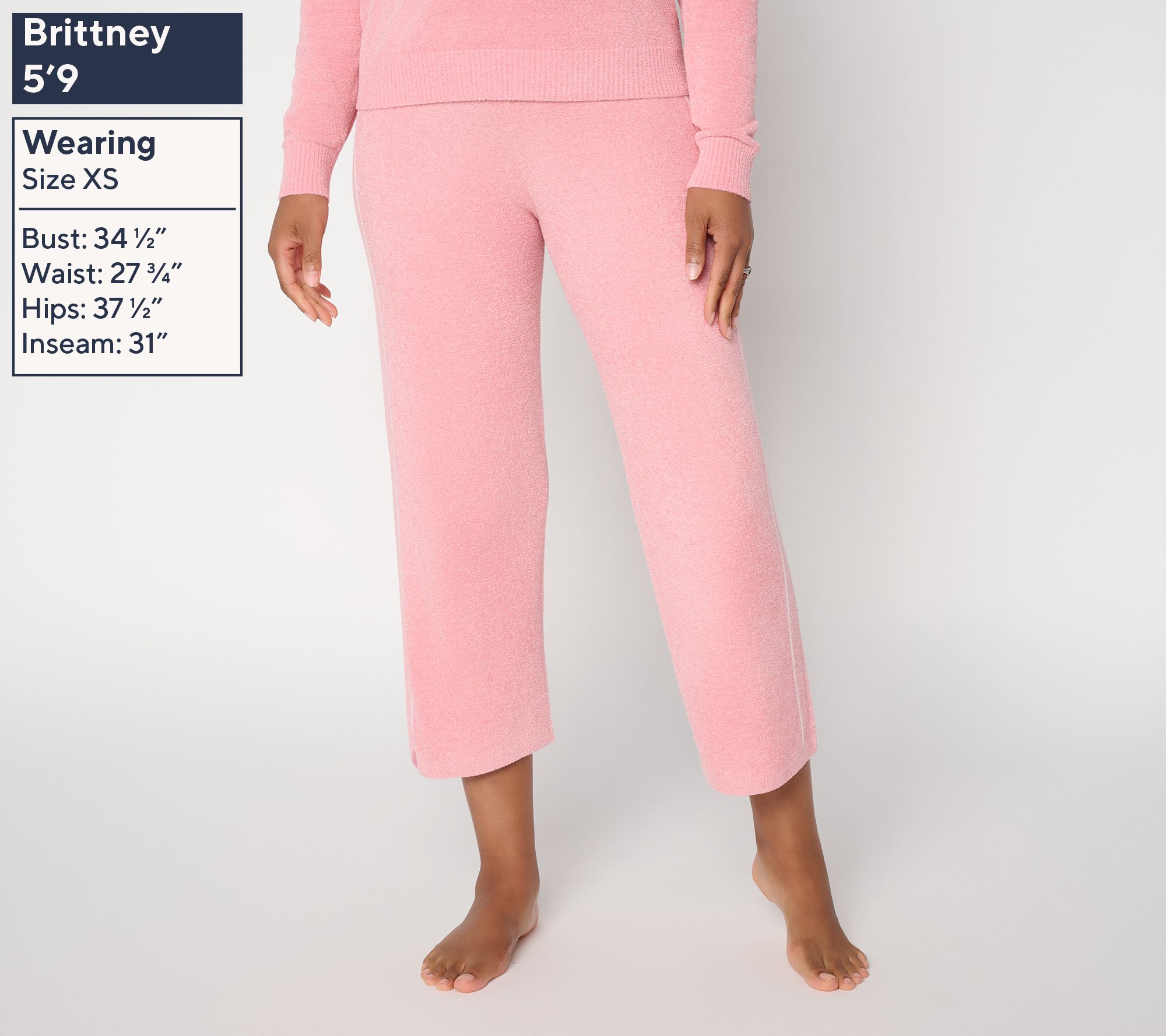 Barefoot Dreams Reg. CozyChic Ultra Lite Side Stripe Crop Pant