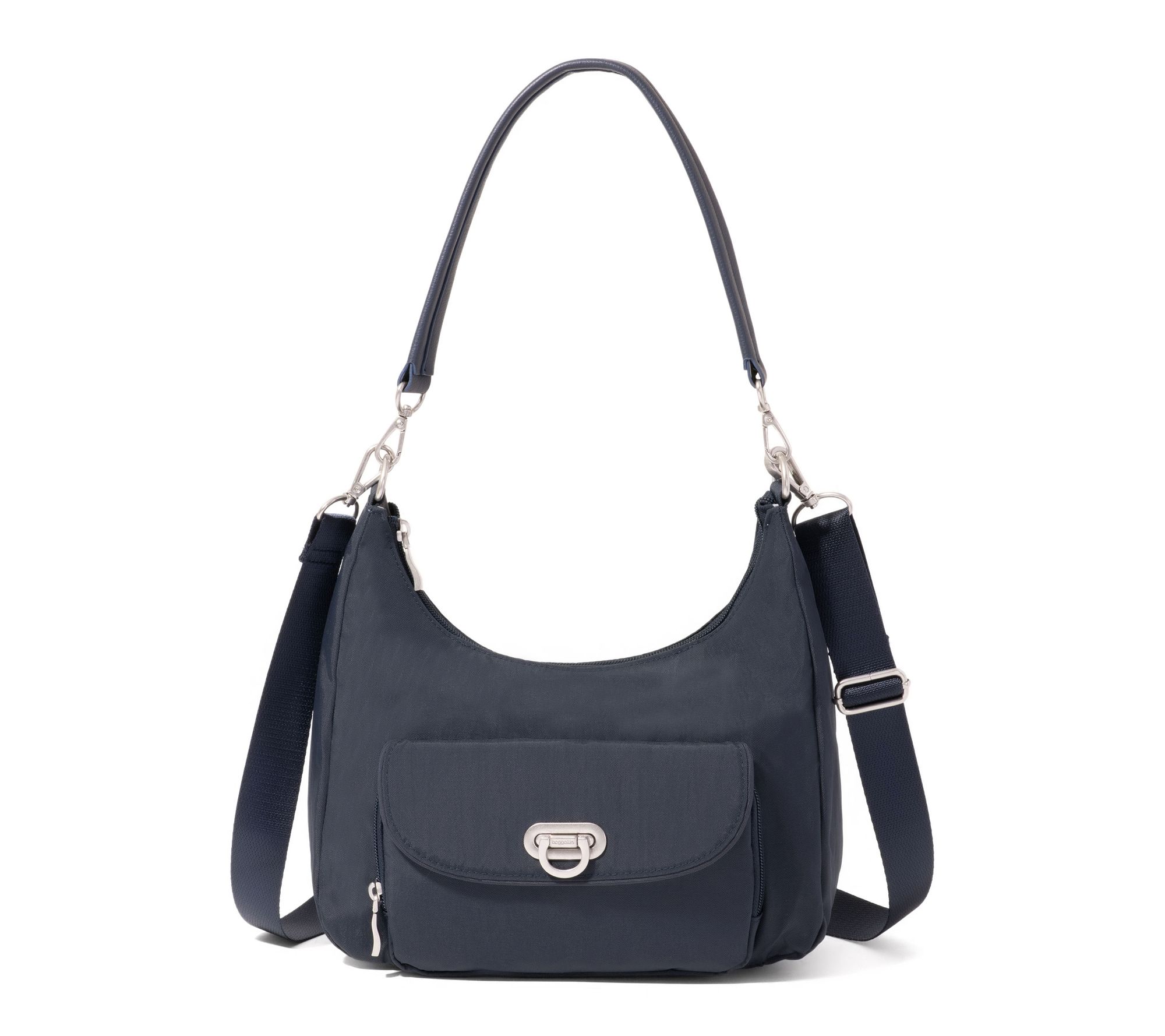 Baggallini Coastal Flip Lock Half Moon RFID Sho ulder Bag