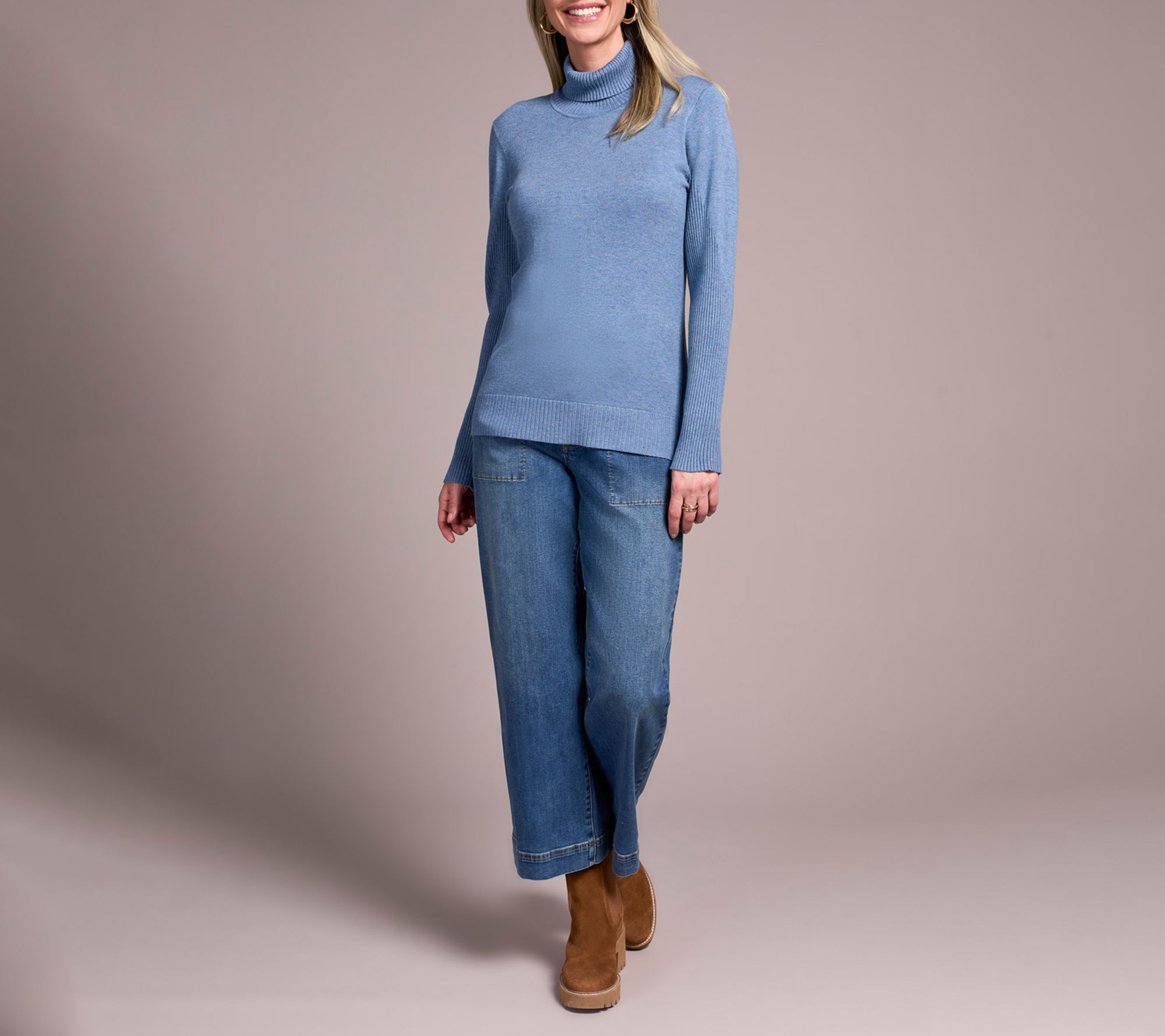 Tribal Lightweight Turtle Neck Sweater