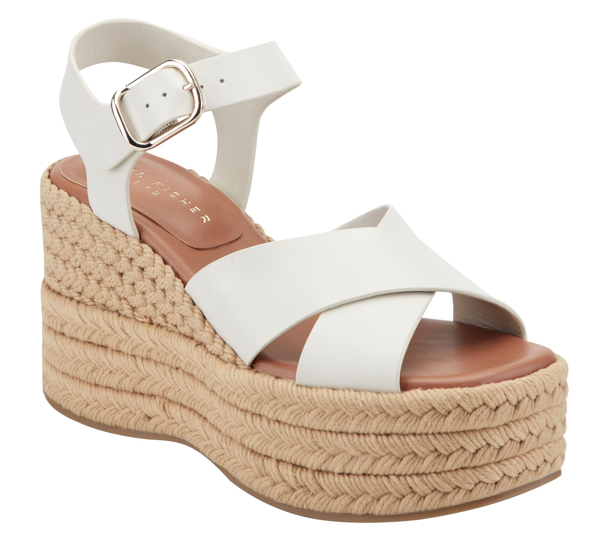 Marc Fisher LTD Leather Platform Espadrille Sandal - Pasion