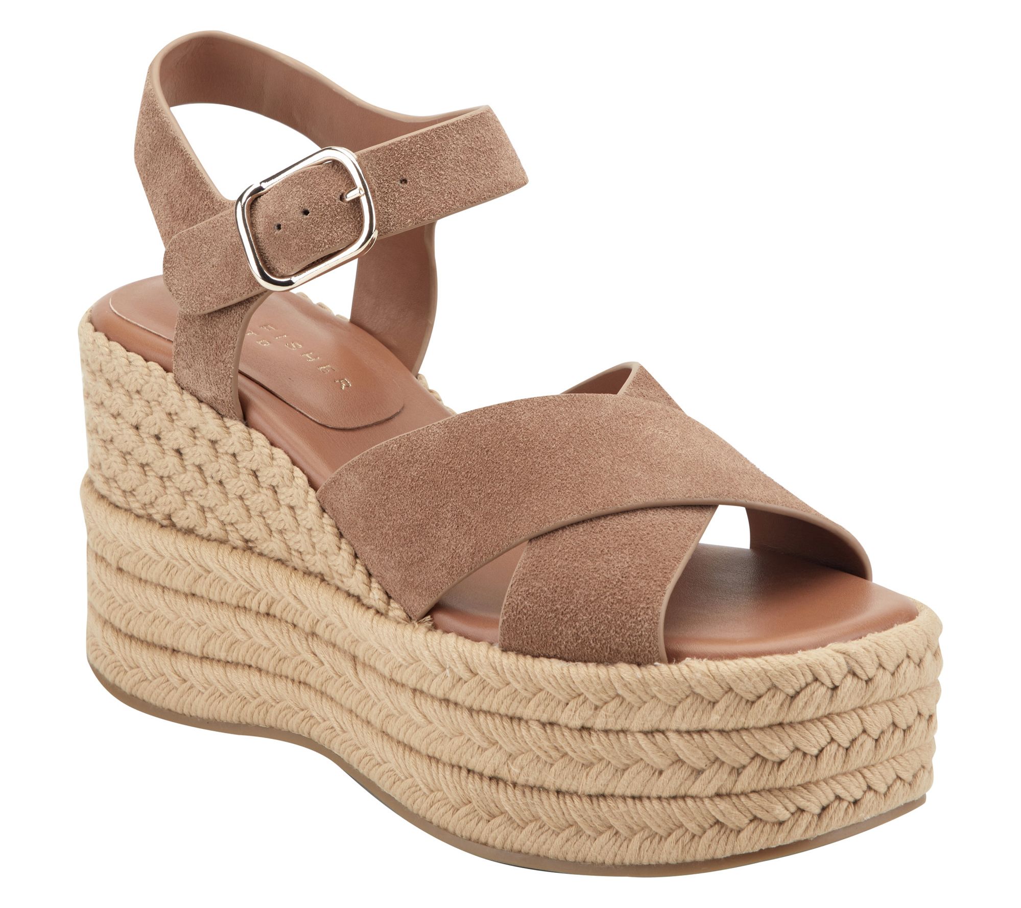 Marc Fisher LTD Leather Platform Espadrille Sandal - Pasion