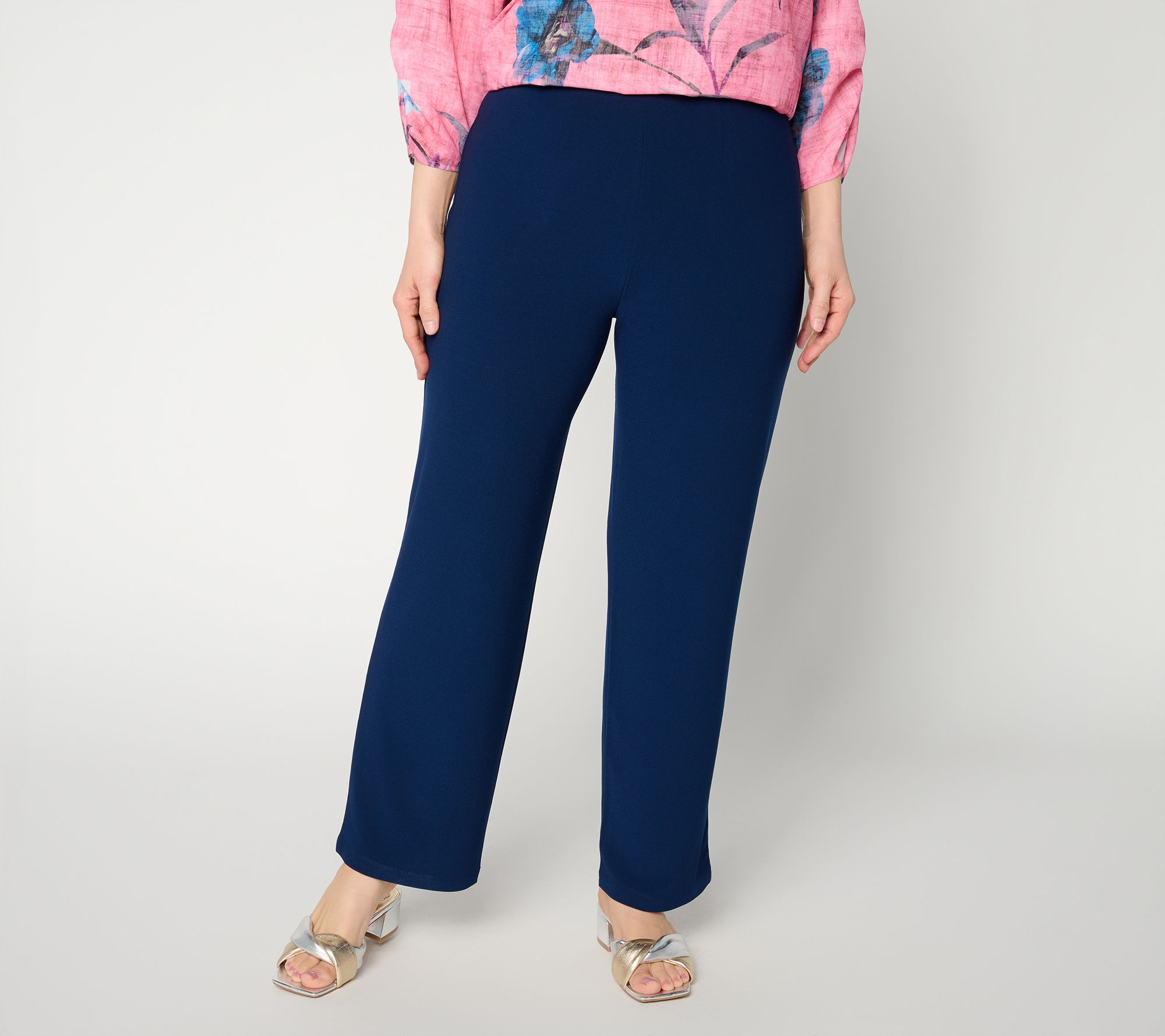 Dennis Basso Regular Caviar Crepe Ankle Length Pant