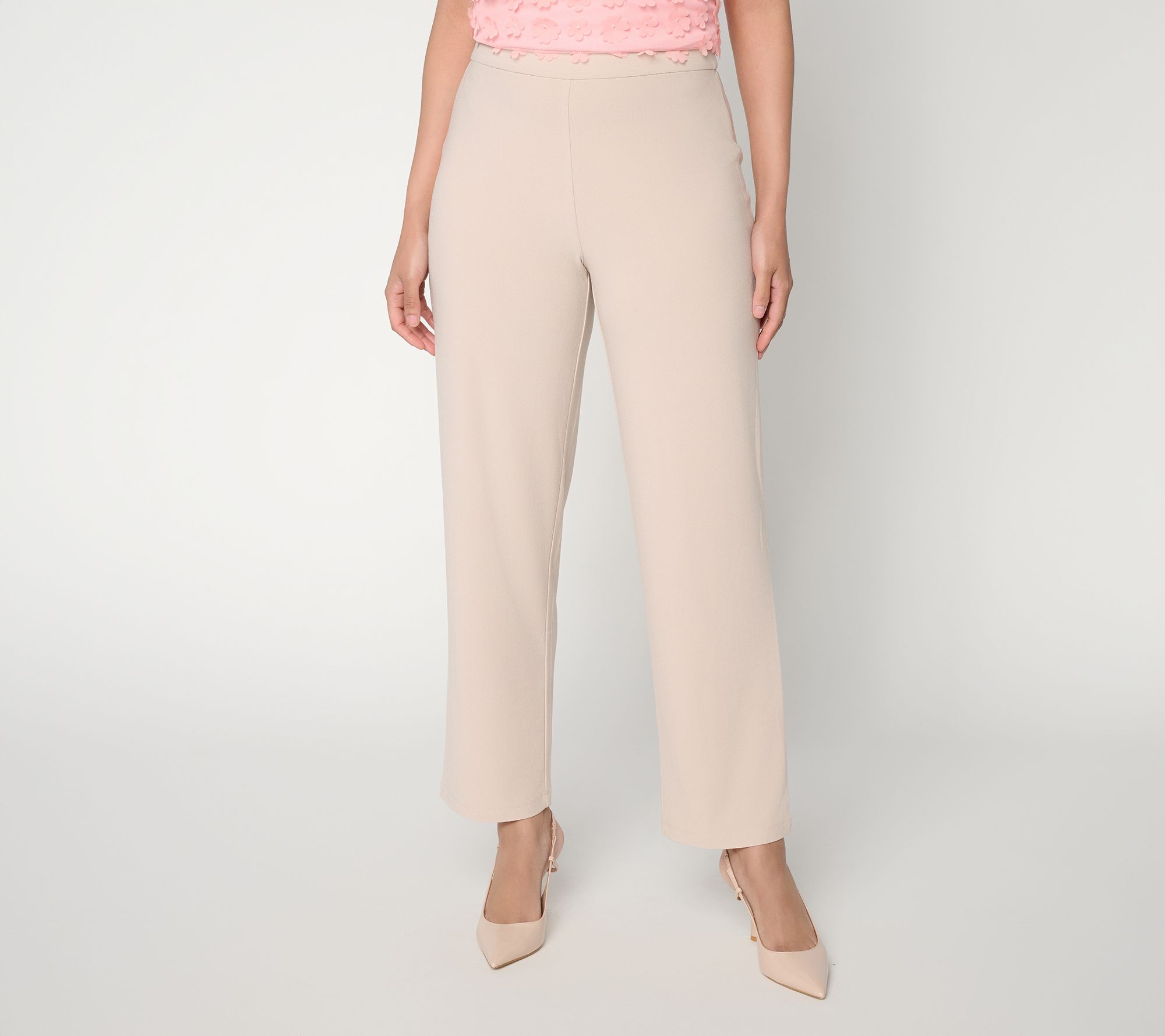 Dennis Basso Regular Caviar Crepe Ankle Length Pant