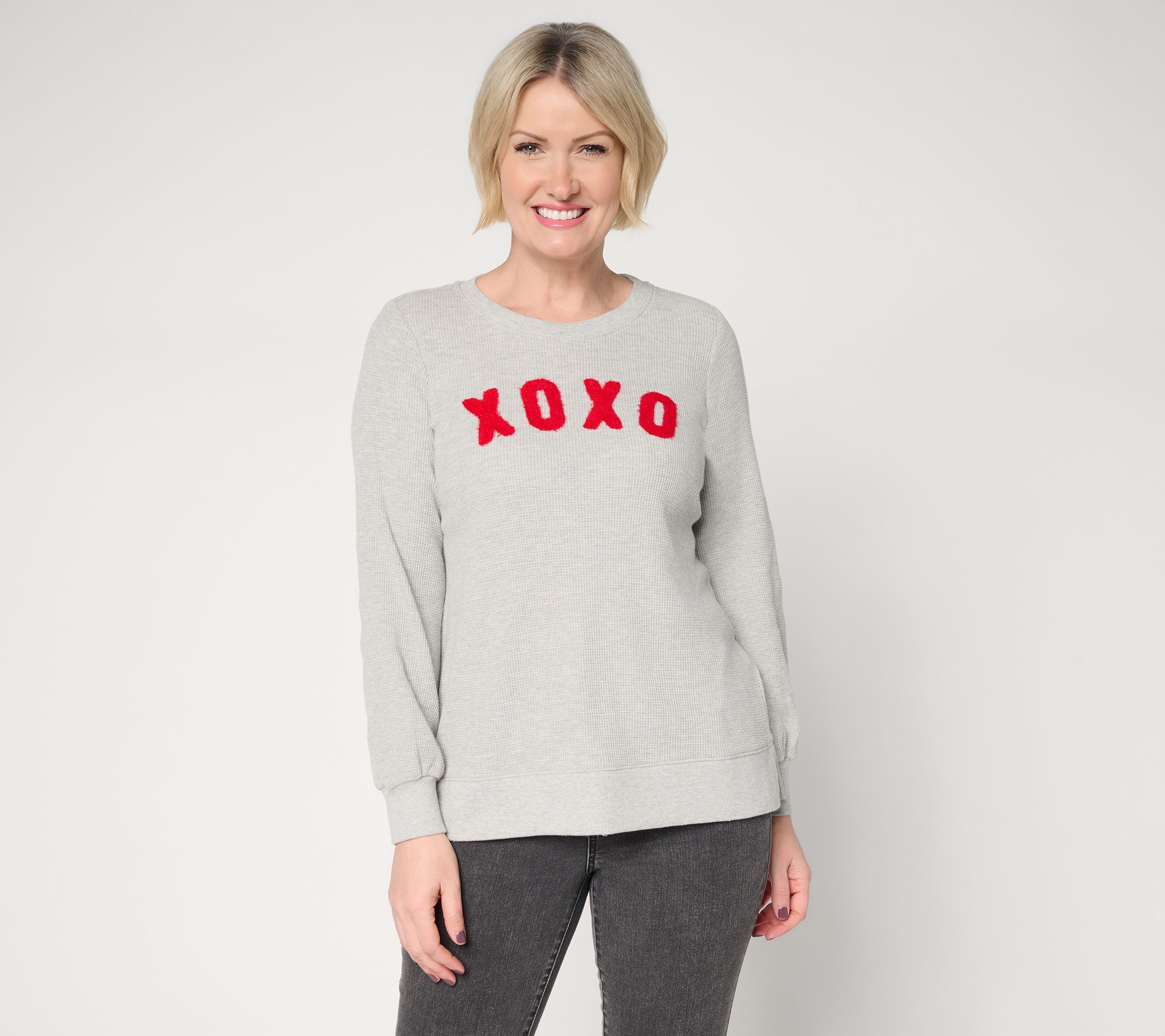 "As Is" Belle by Kim Gravel Snow Washed Waffle True Love Top