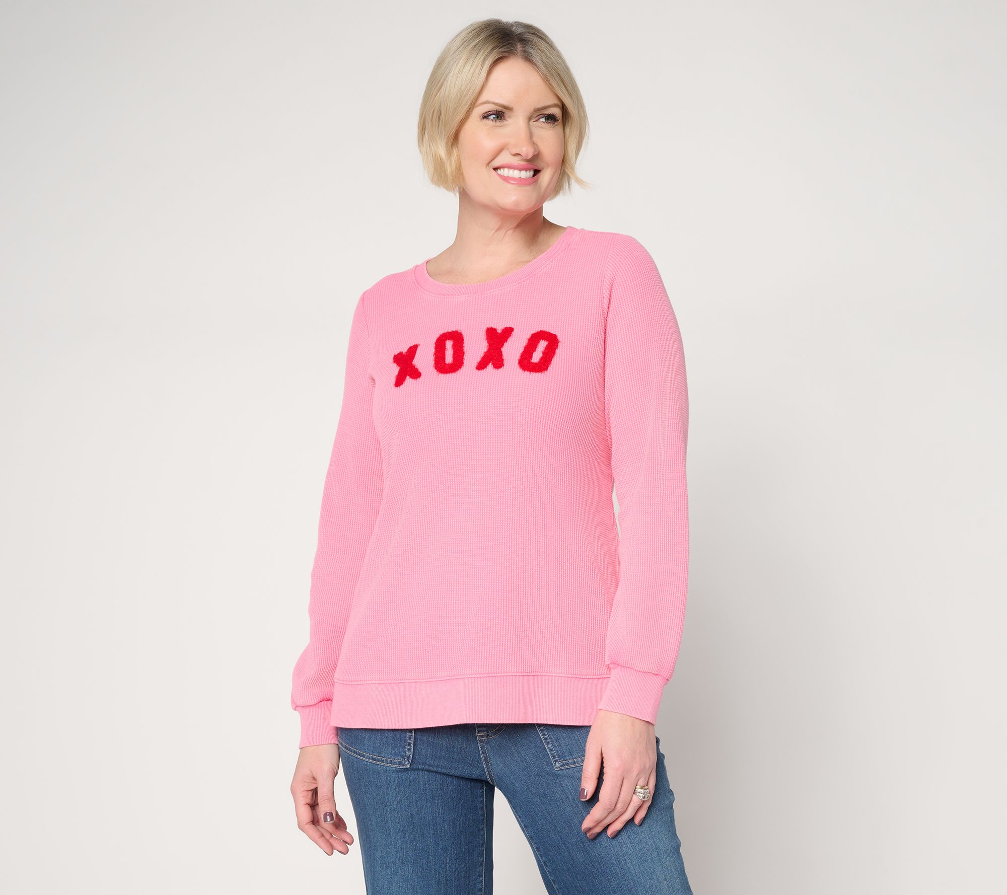 "As Is" Belle by Kim Gravel Snow Washed Waffle True Love Top