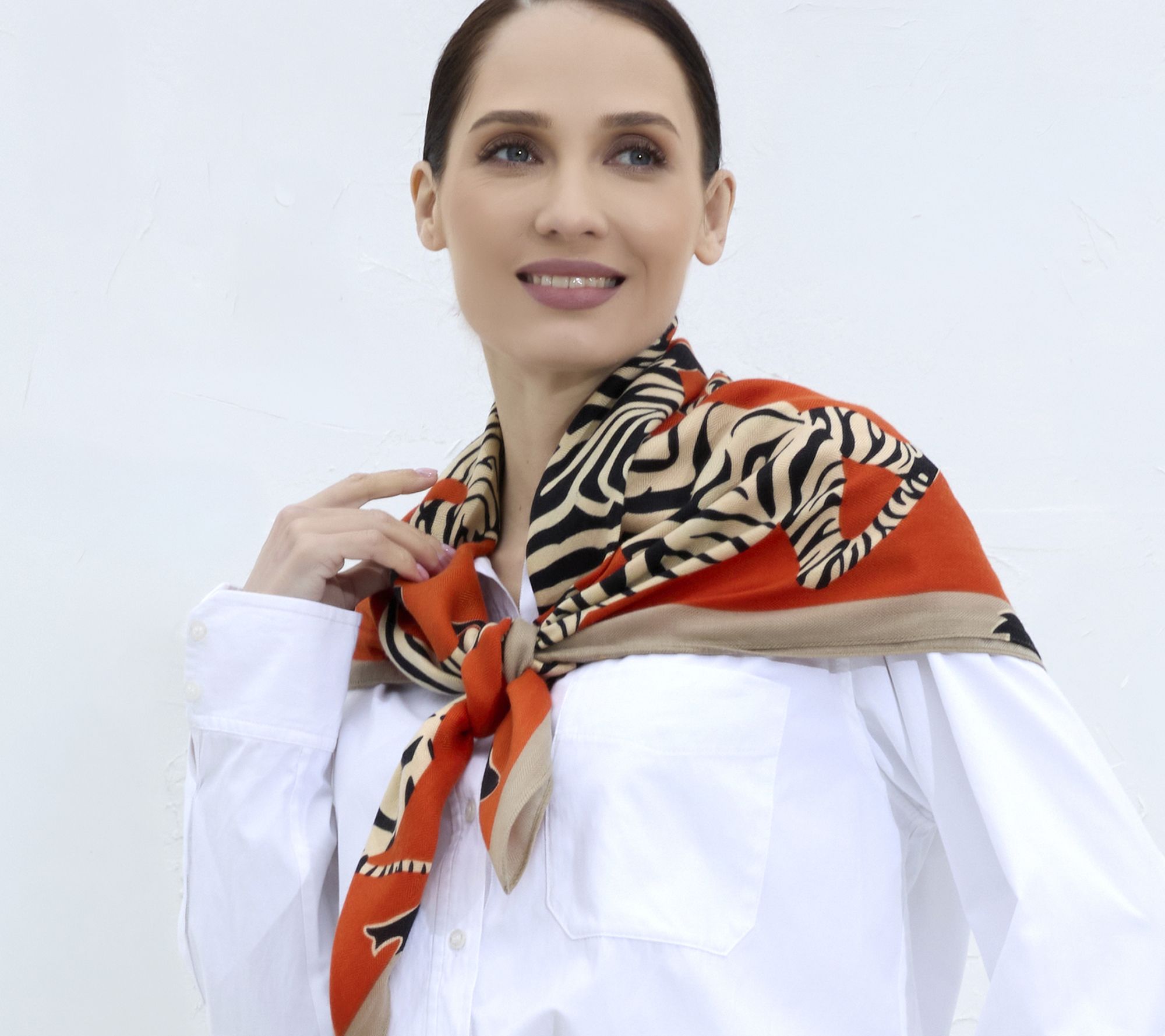 Youzey The Kensington Textured Square Neck Scarf 35" x 35"