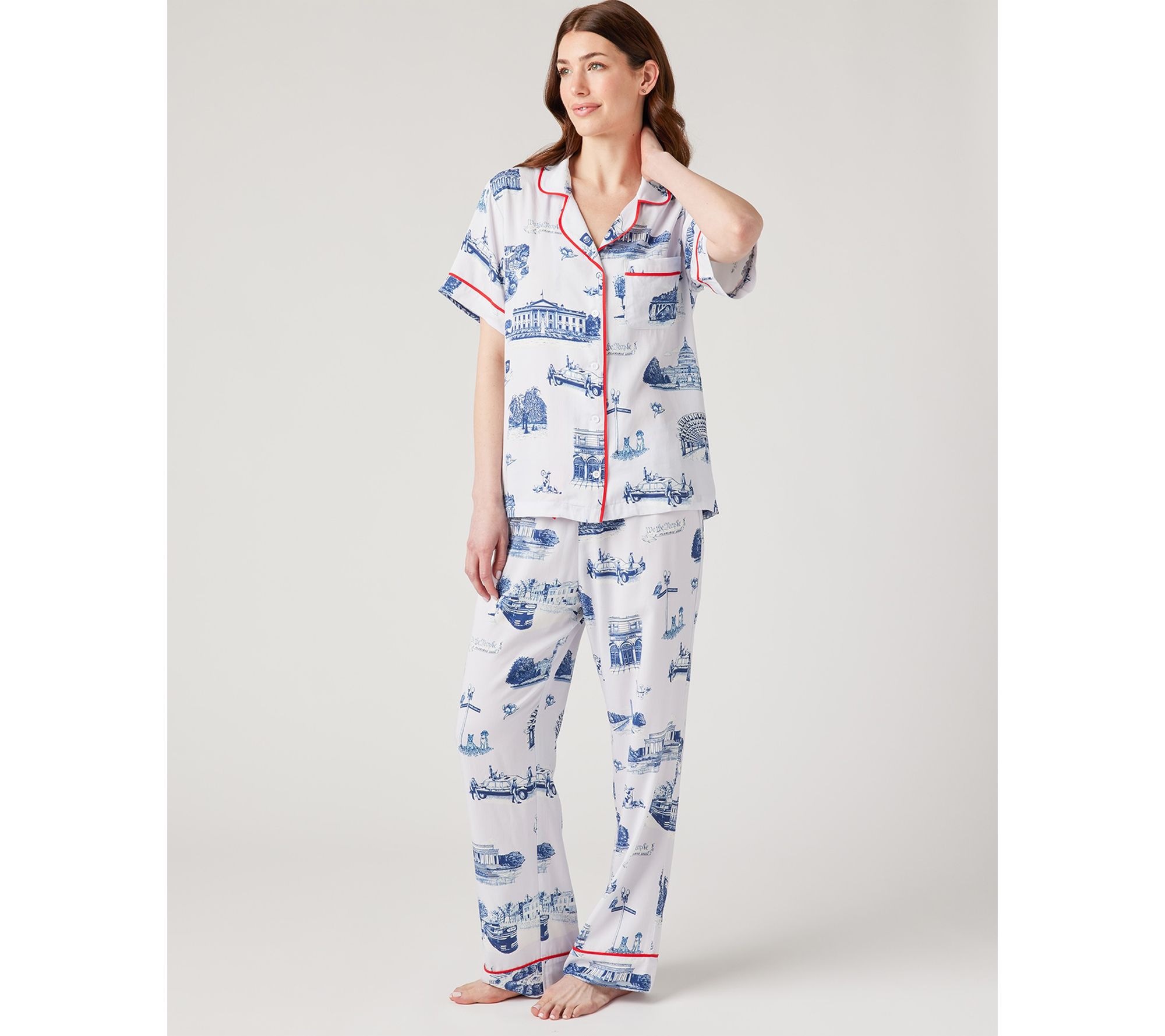 Katie Kime Washington DC Toile Pajama Pants Set