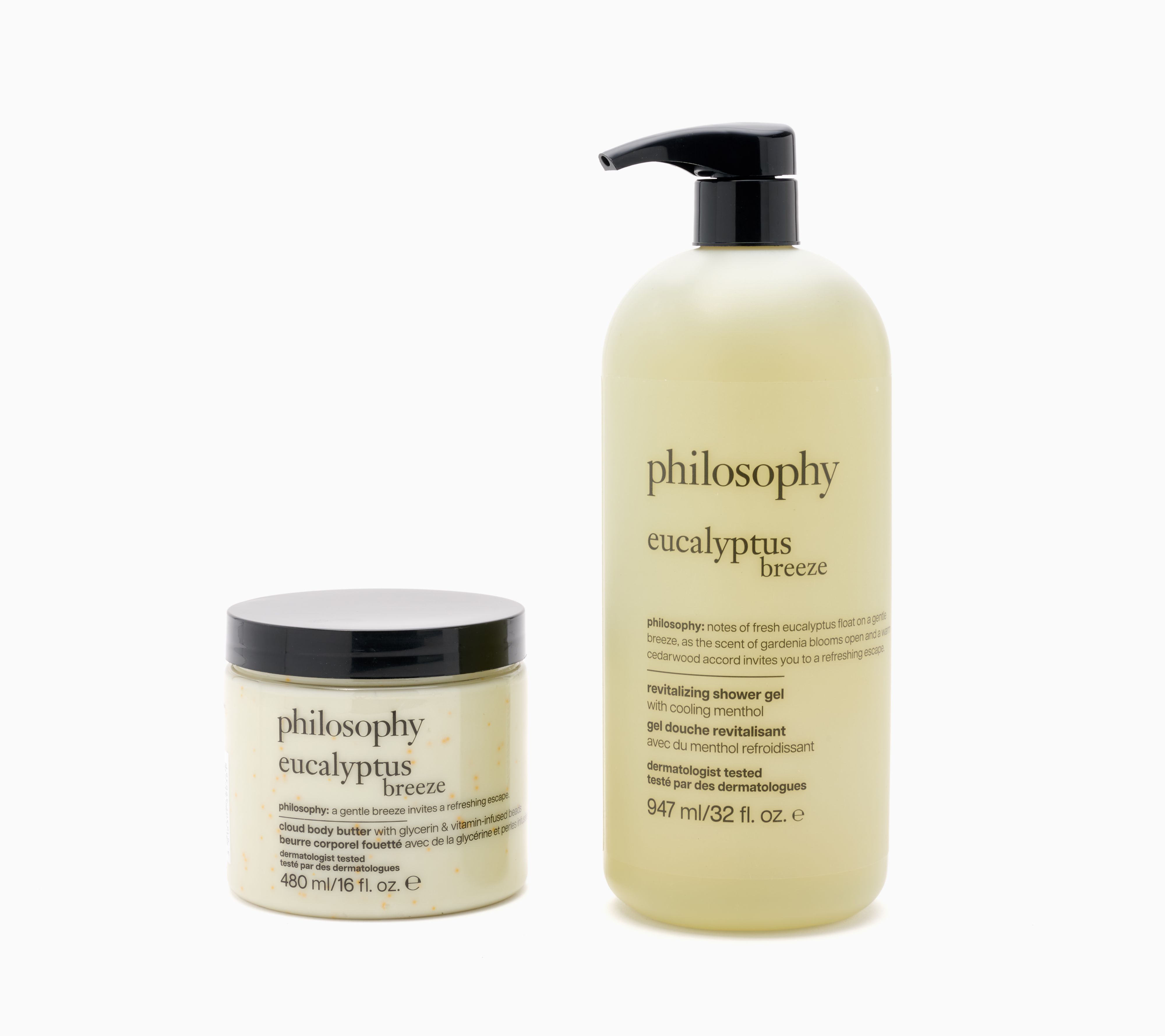 philosophy revitalize your body cleanse & moisturize 2pc