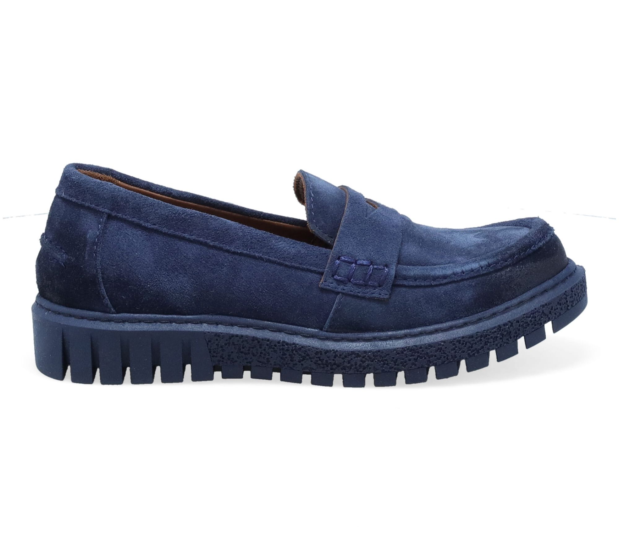 Miz Mooz Suede Lug Sole Penny Loafers - Morelia