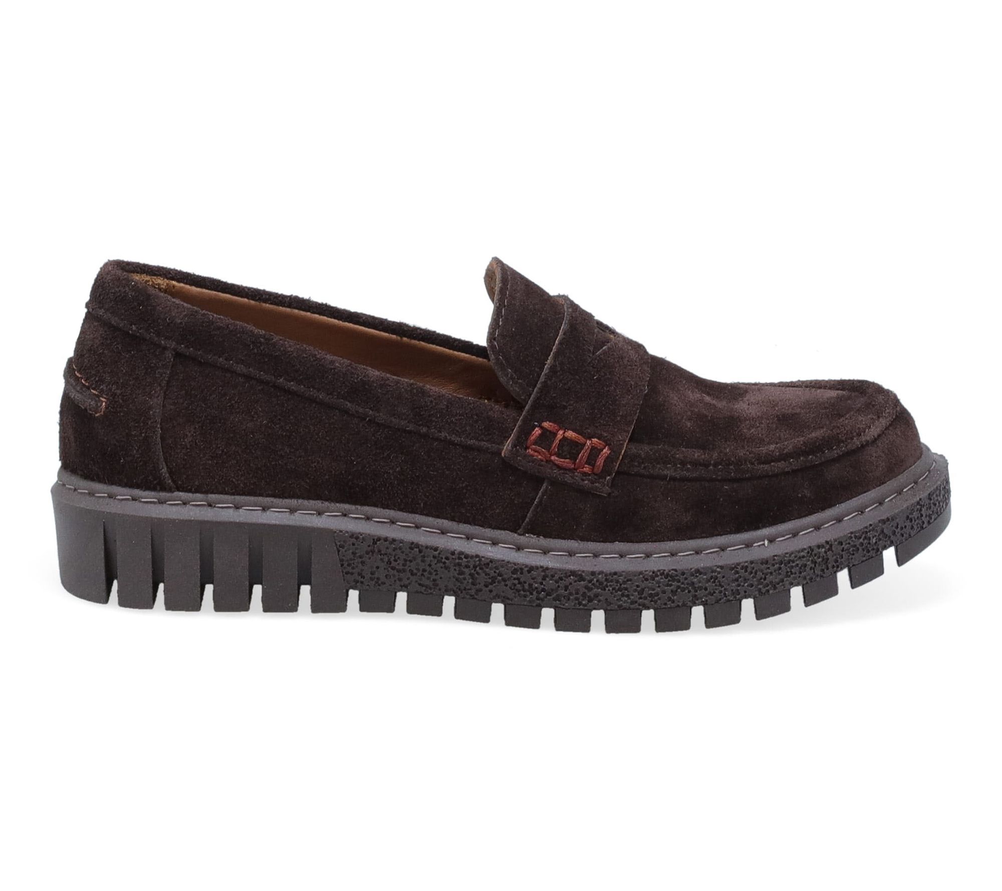 Miz Mooz Suede Lug Sole Penny Loafers - Morelia