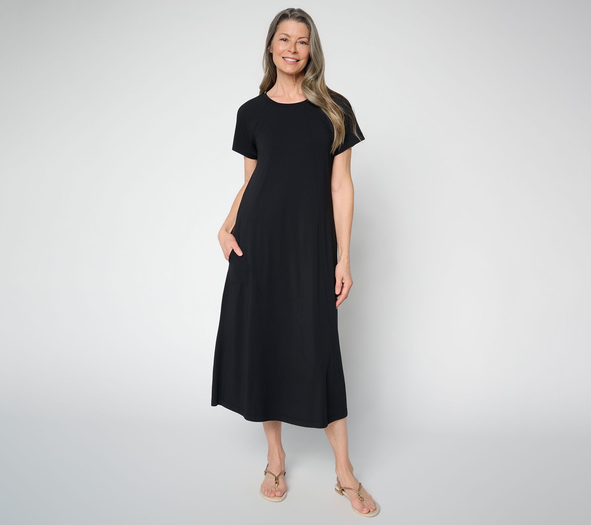 "As Is" AnyBody Regular Cozy Knit Jersey Knit Dress