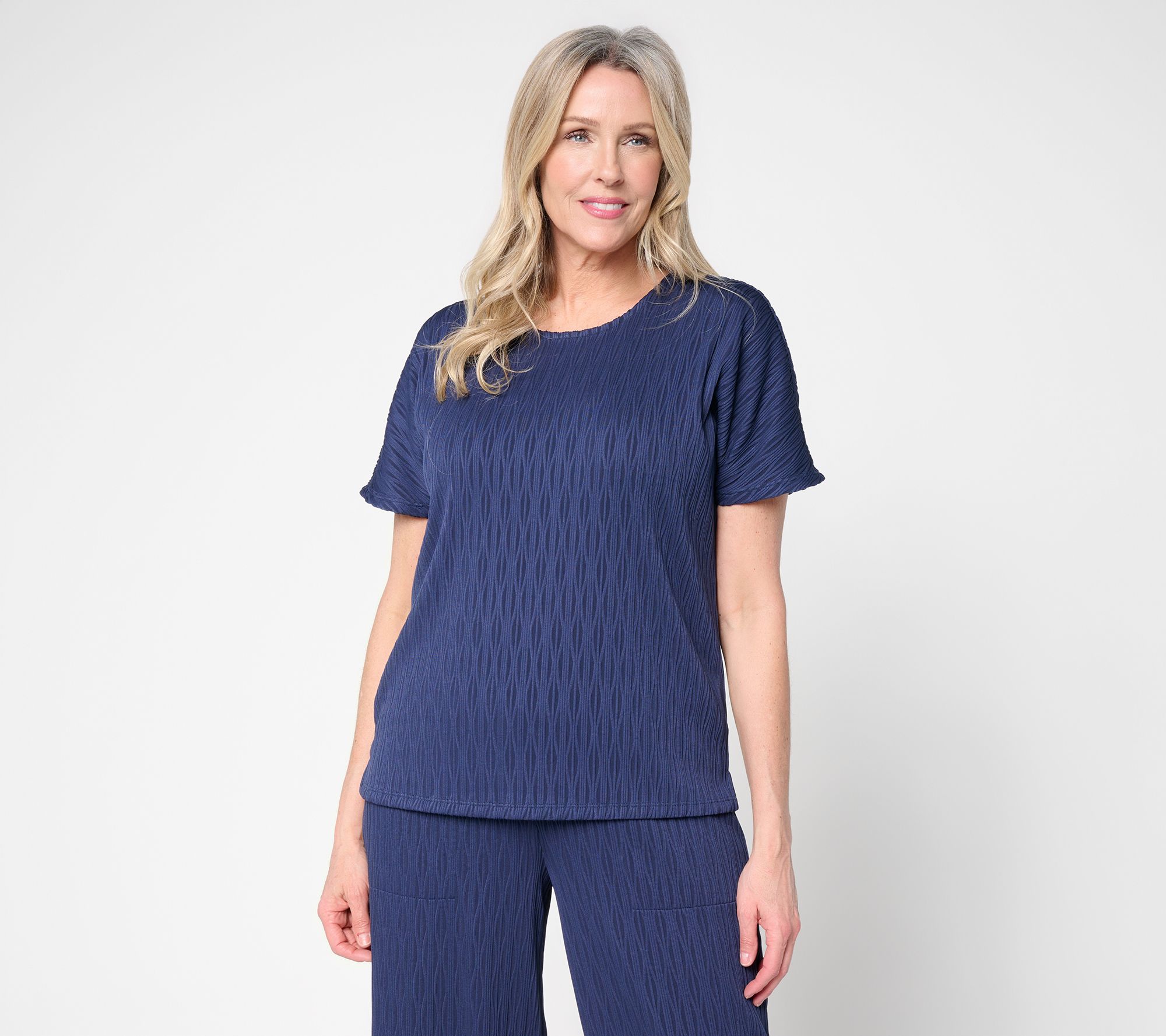 "As Is" Susan Graver Textured Jacquard Top