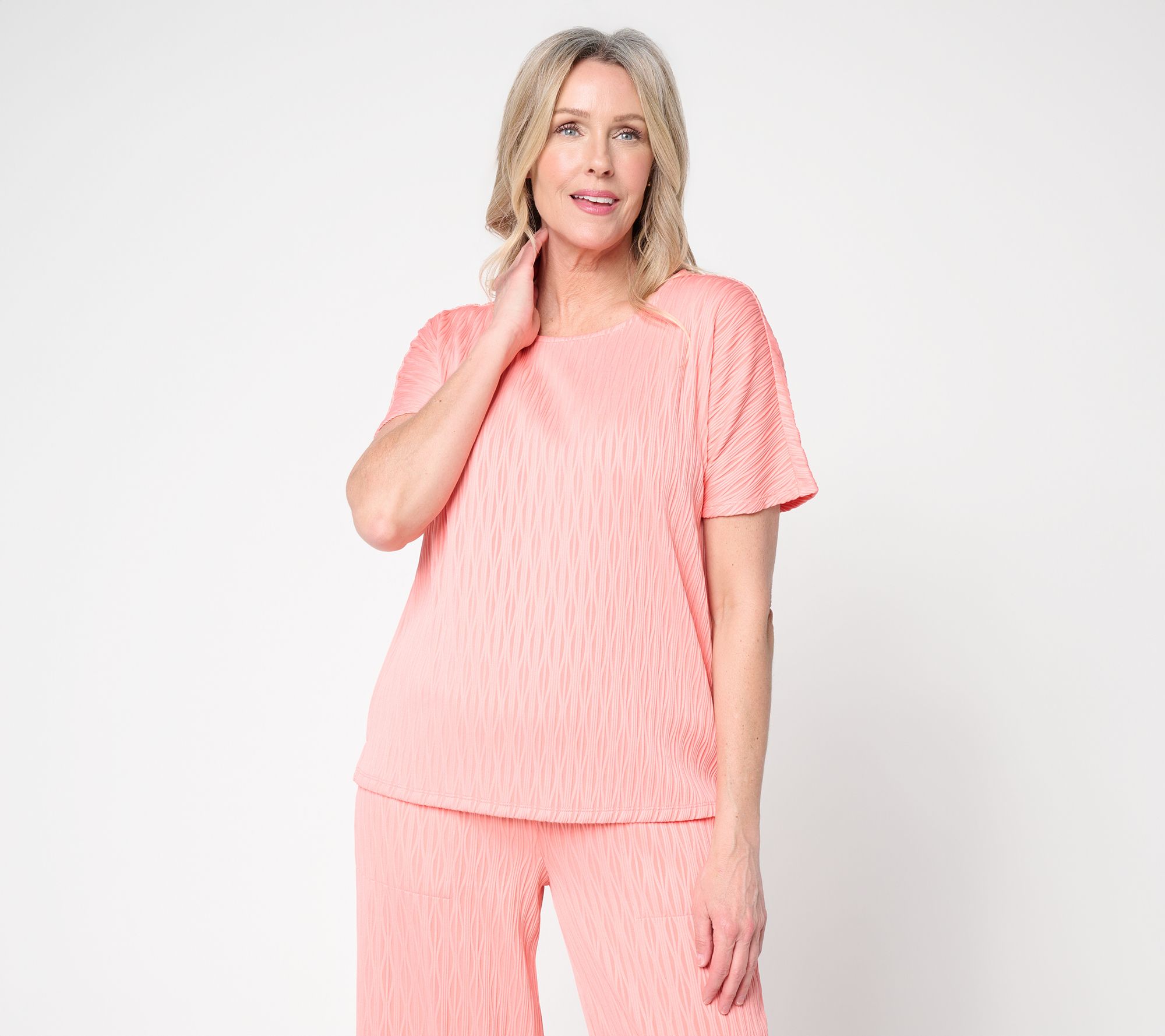"As Is" Susan Graver Textured Jacquard Top