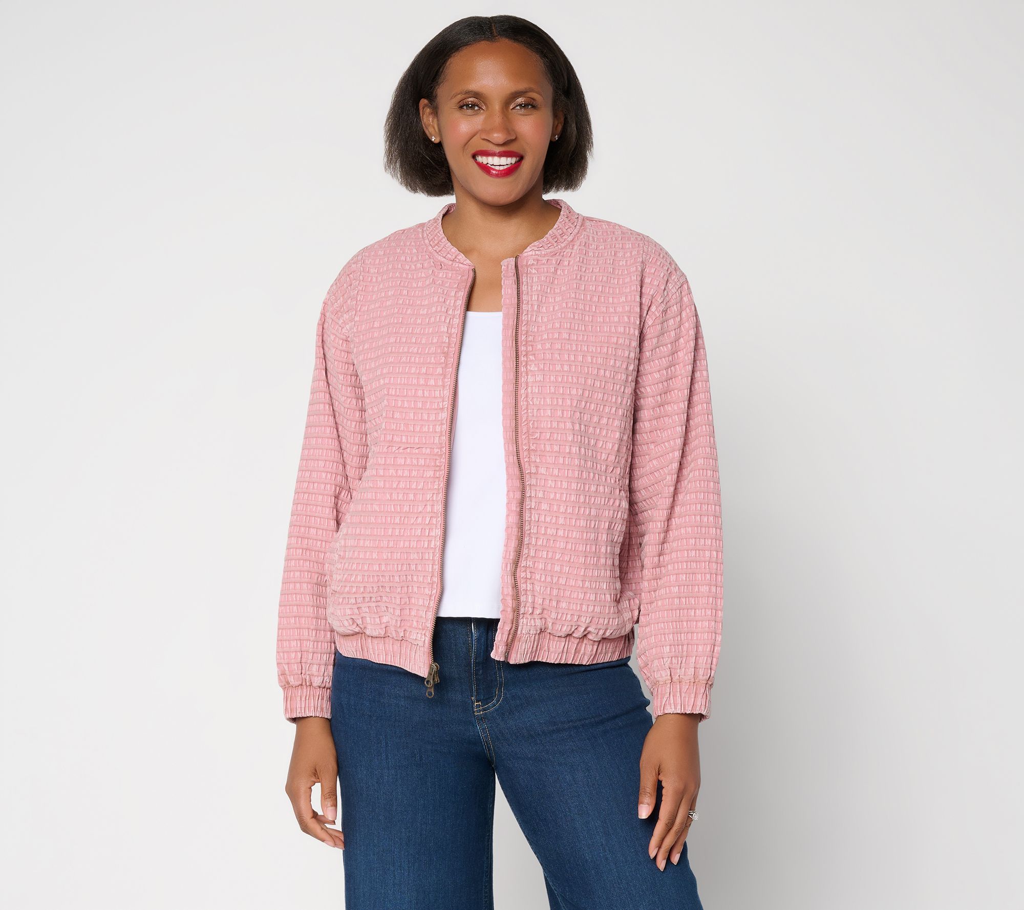 "As Is" LOGO Special Edition by Lori Goldstein Front Zip Jacket