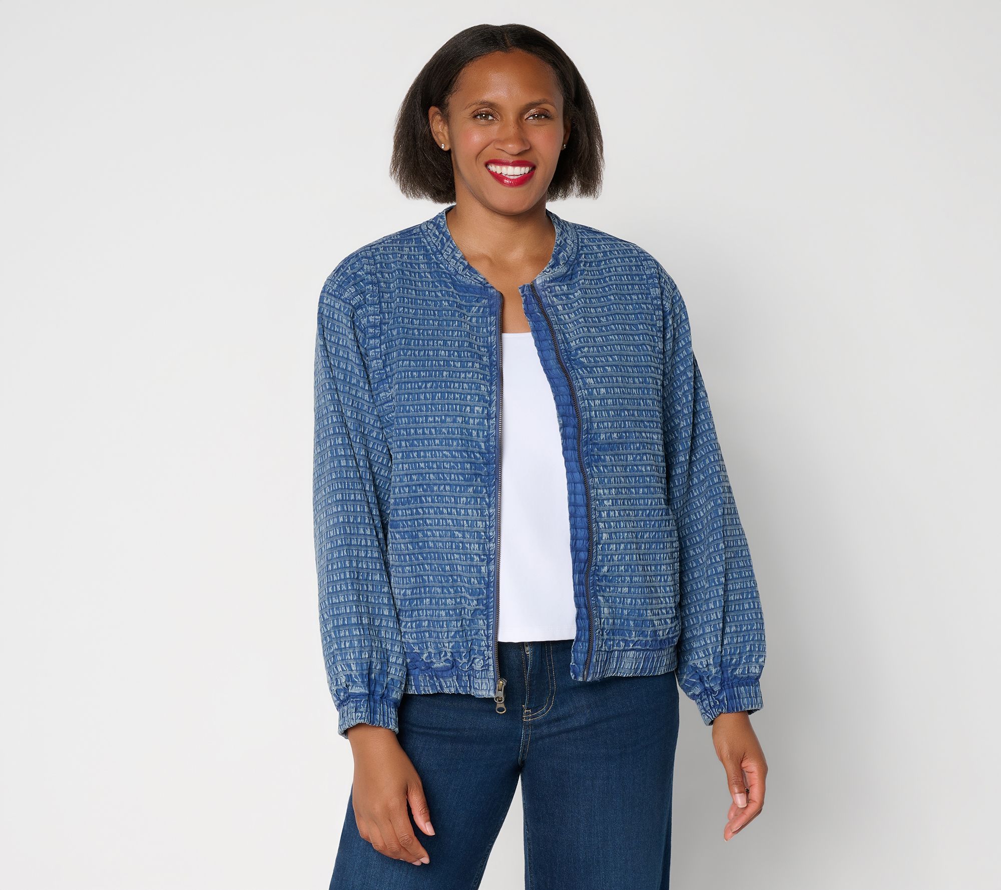 "As Is" LOGO Special Edition by Lori Goldstein Front Zip Jacket