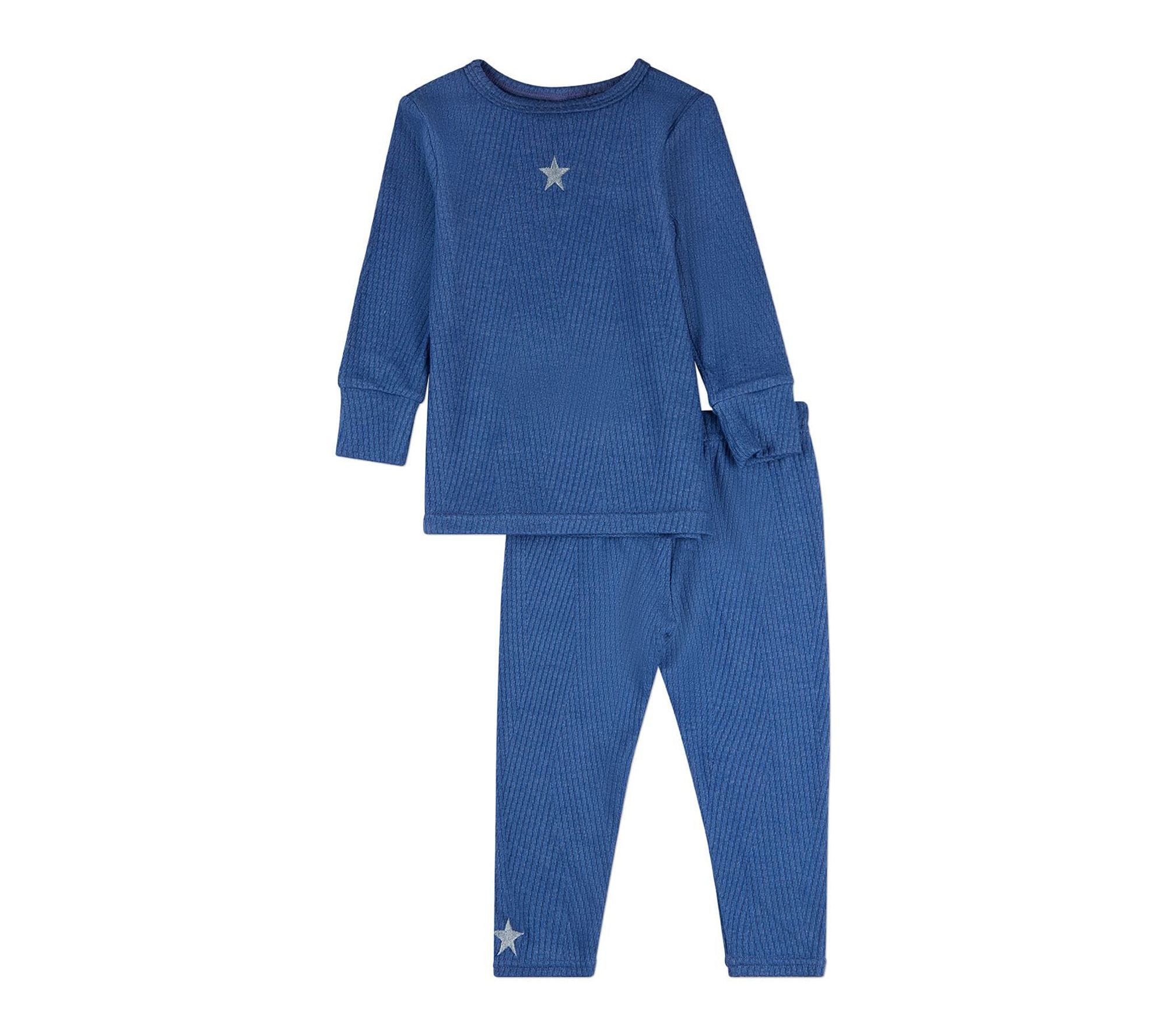 MiniMoi Star Embroidered Textured 2Piece Pajama Set