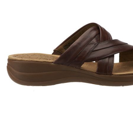 BareTraps Jemmie Leather Toe Loop Sandals - QVC.com