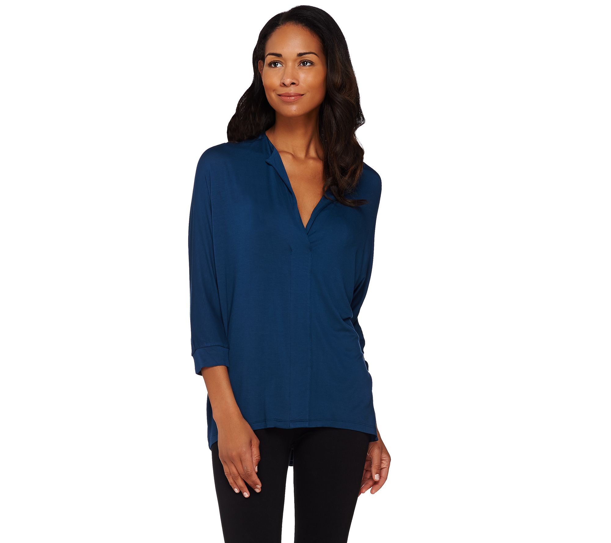 Lisa Rinna Collection Dolman 3/4 Sleeve Knit Top - QVC.com