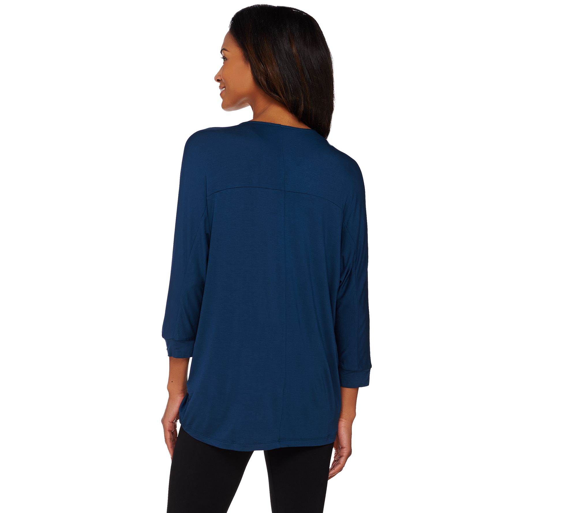 Lisa Rinna Collection Dolman 3/4 Sleeve Knit Top - QVC.com