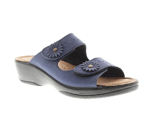 Flexus by Spring Step Faithful Leather Slide Sandals
