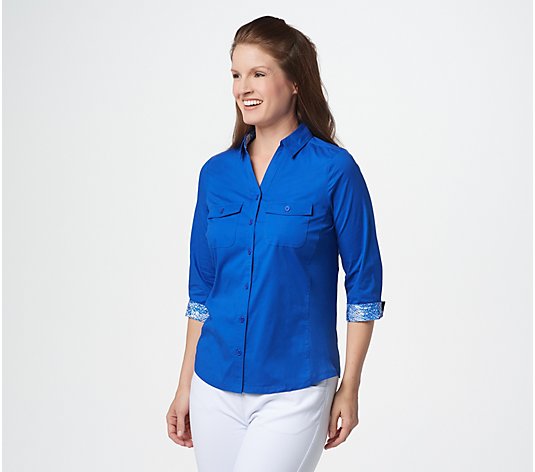 Attitudes by Renee Knit-to-Fit Wrinkle Resistant Shirt
