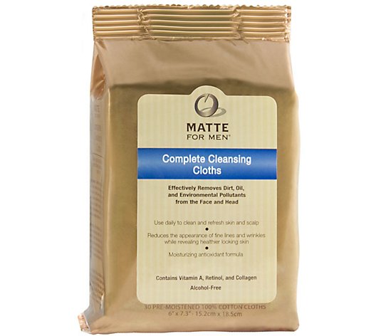 Matte For Men Complete Cleansing Cloths 30-Count
