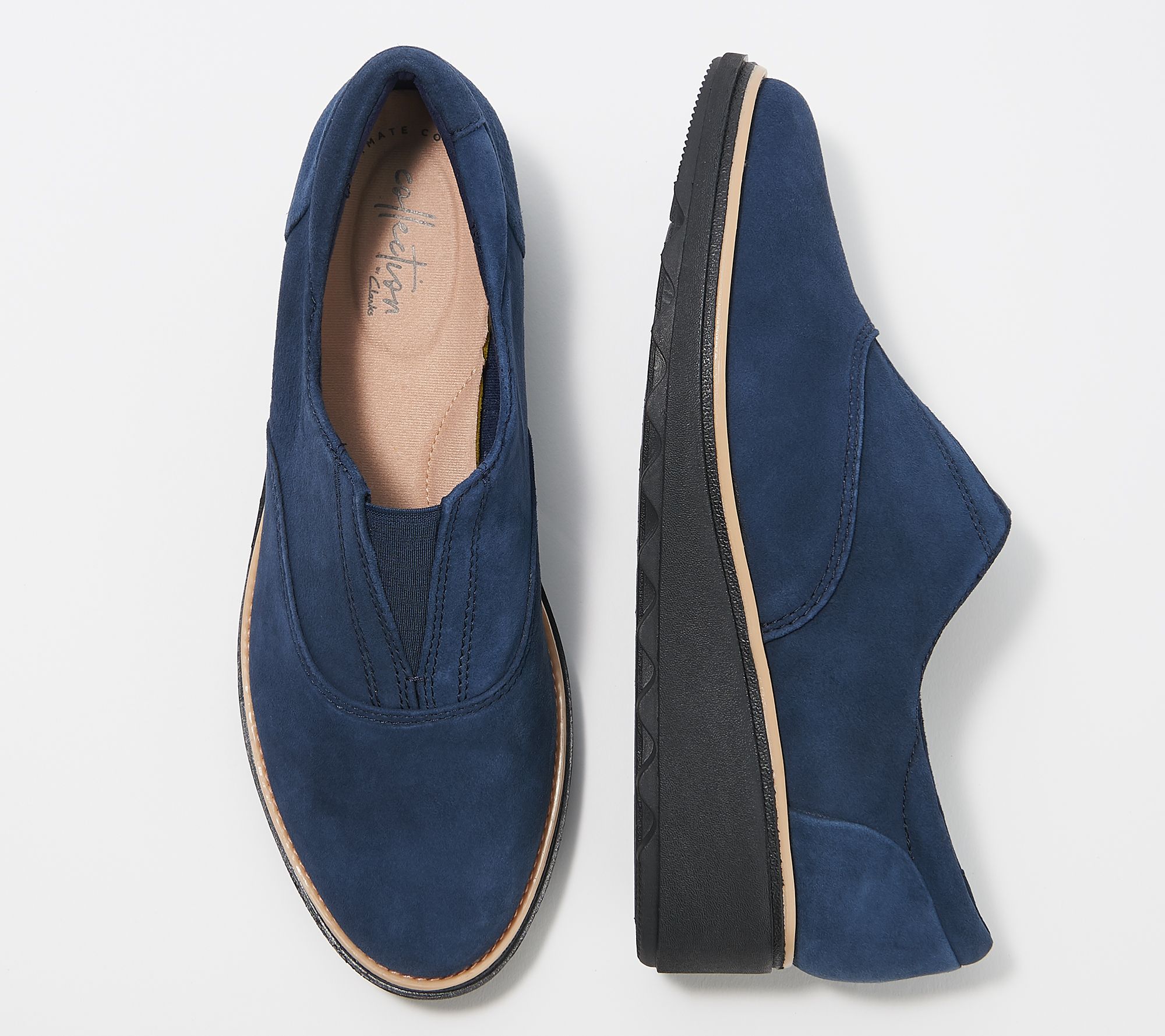 Clarks Collection Suede Slip-On Shoes 
