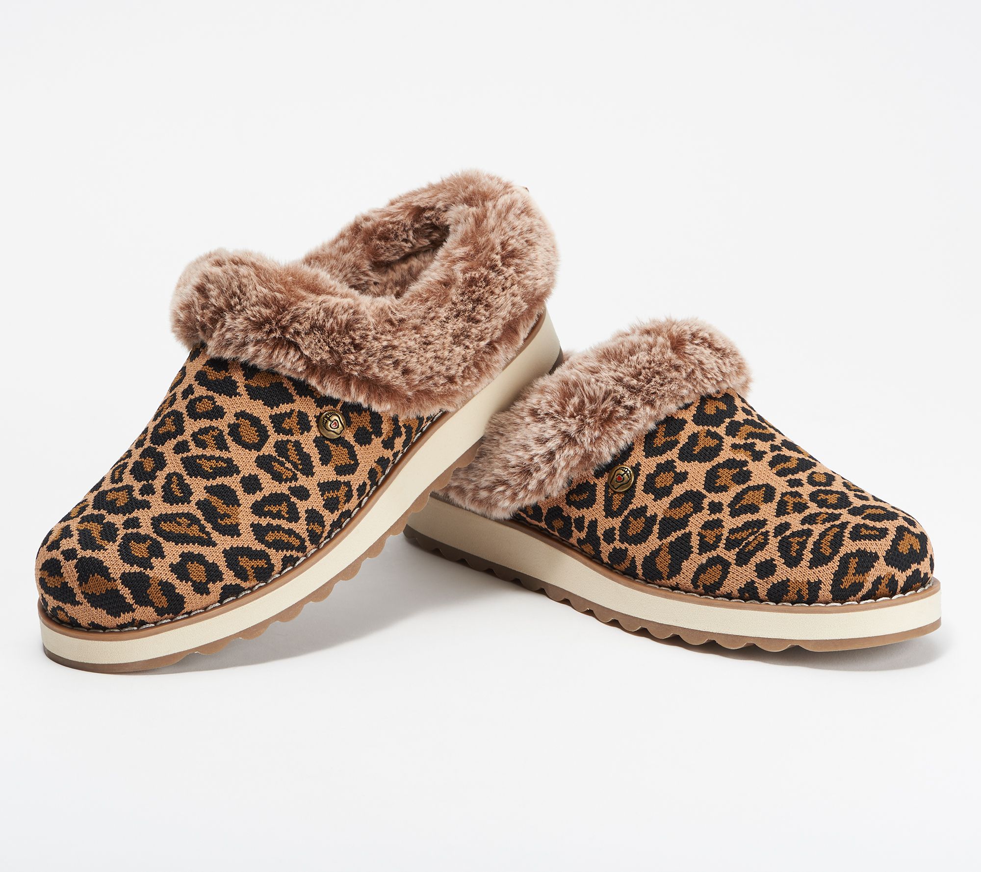 leopard skin slippers