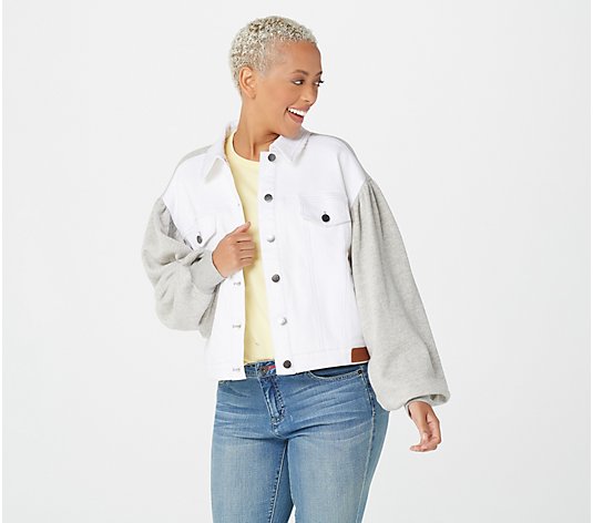 Peace World "Megan" Jacket with French Terry Sleeves QVC.com
