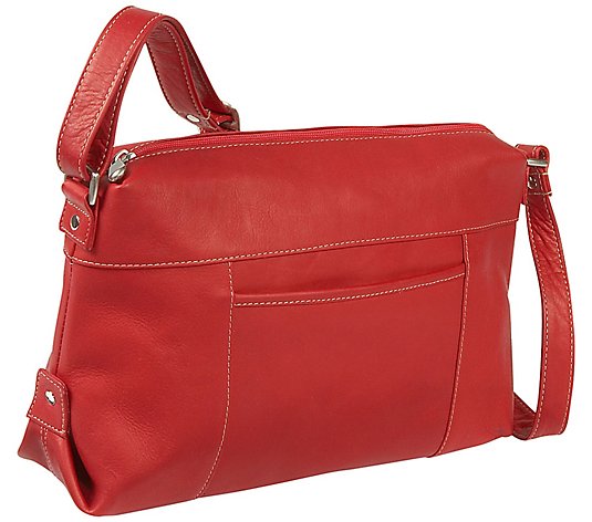 Le Donne Leather Top-Zip Front-Slip Shoulder Bag