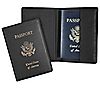 Royce New York Leather Foil Stamped Passport Jacket