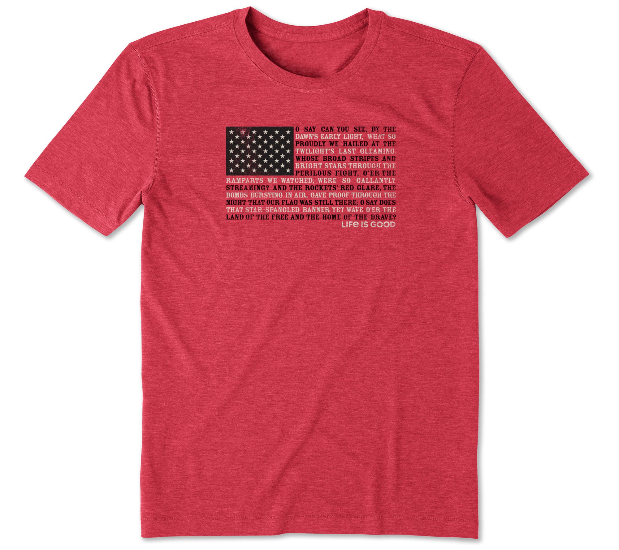 Life Is Good Mens Star Spangled Banner Short Sleeve Cool Tee