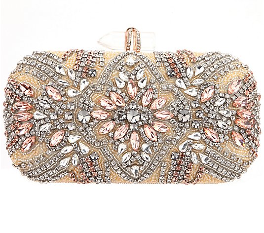 Nina Crystal Embellished Minaudiere Handbag - Gelsey