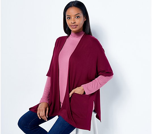 Susan Graver Weekend Jersey Knit Relaxed Cardigan
