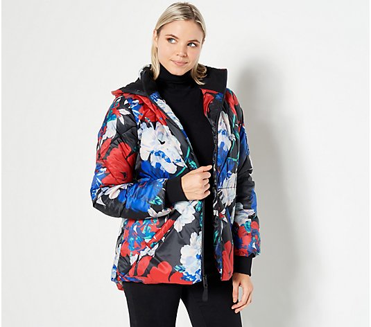 G.I.L.I. Printed Zip Front Puffer