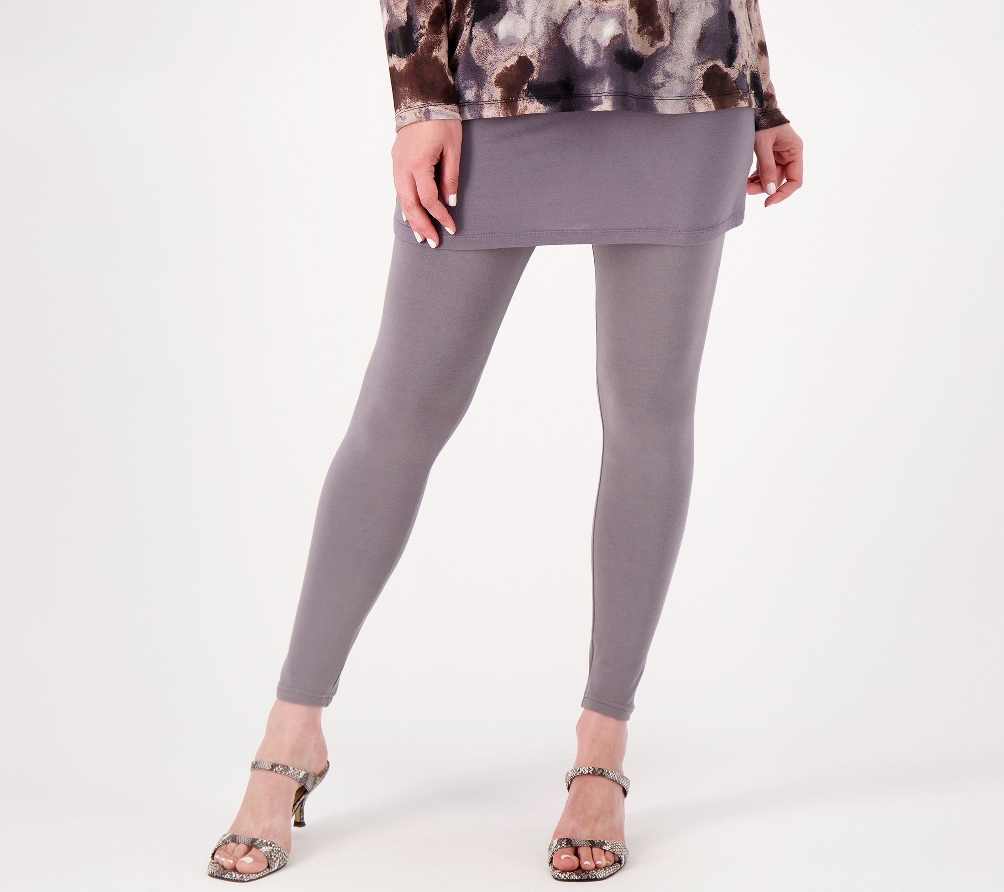 LOGO Layers by Lori Goldstein Petite Knit Pull-On Ankle Leggings 