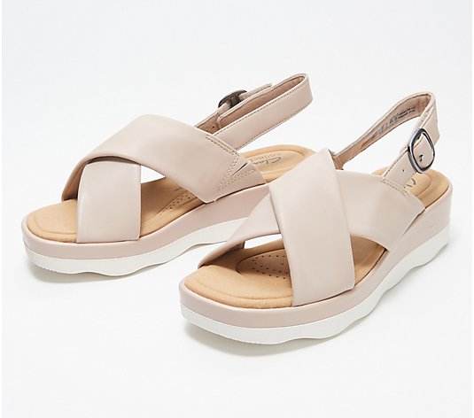 Clarks Collection Cross Band Wedges - Clara Cove