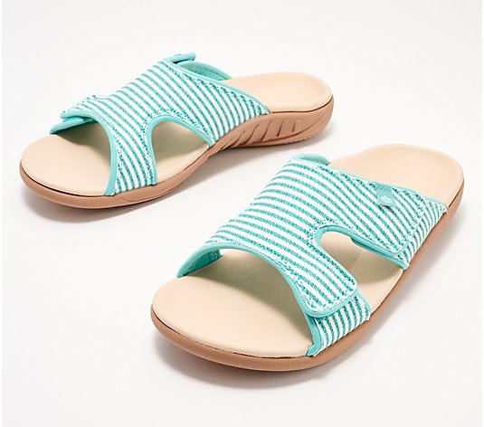Spenco Orthotic Canvas Slide Sandals - Kholo Stripe