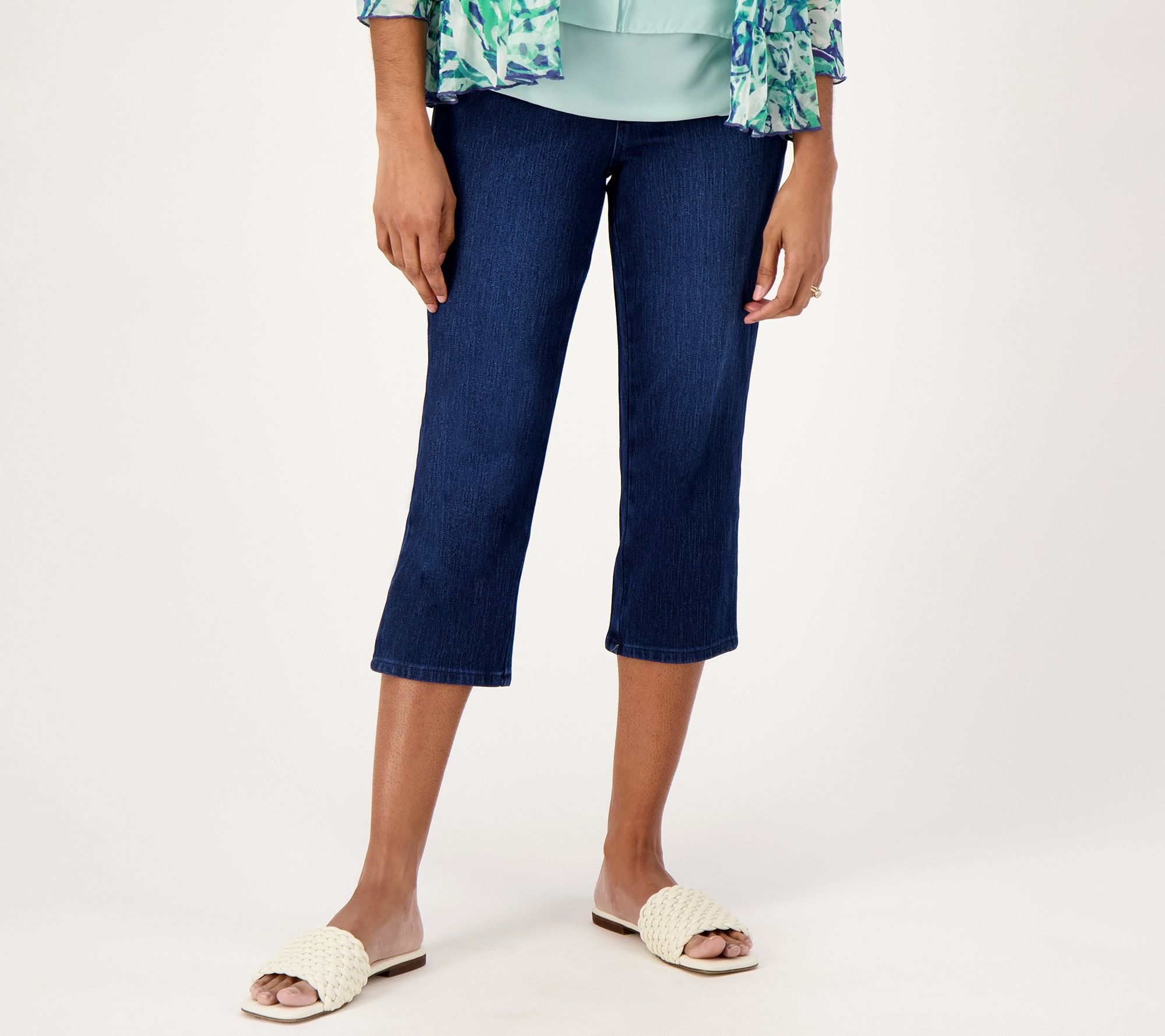 Belle by Kim Gravel Petite Flexibelle Capri Jeans