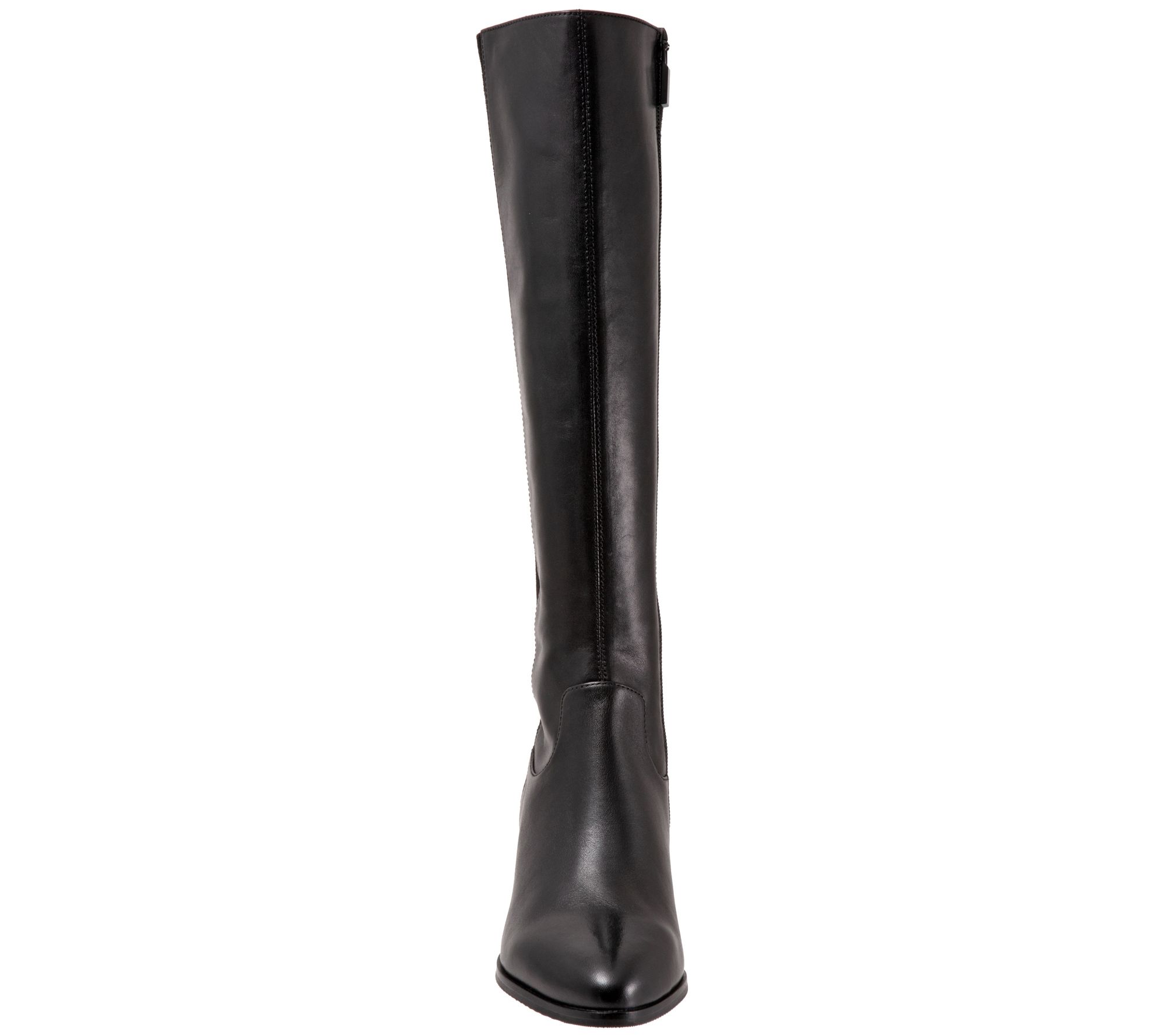 Trotters Side-Zip Leather Tall Dress Boots - Kirby - QVC.com