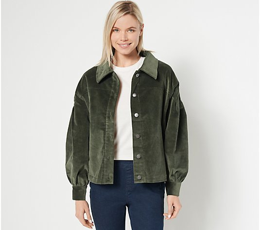 Attitudes by Renee Corduroy Jacket with Full Sleeve